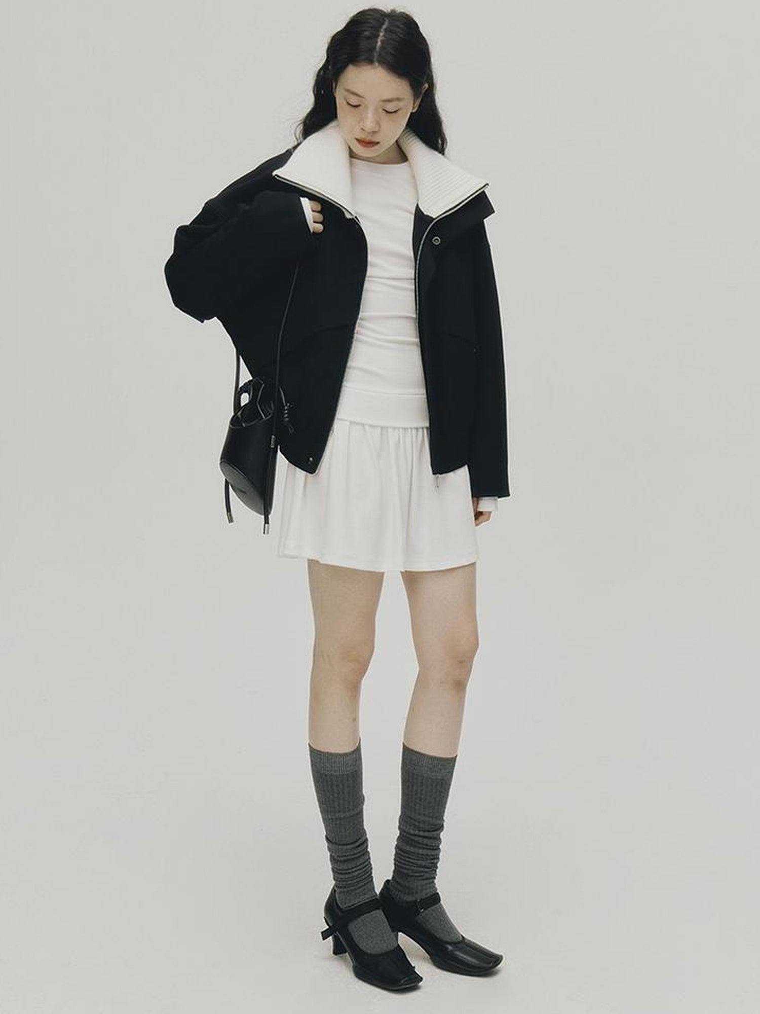 FUSSED 24aw Cleanfit Quilted Structured Collar Loose Fit Jacket