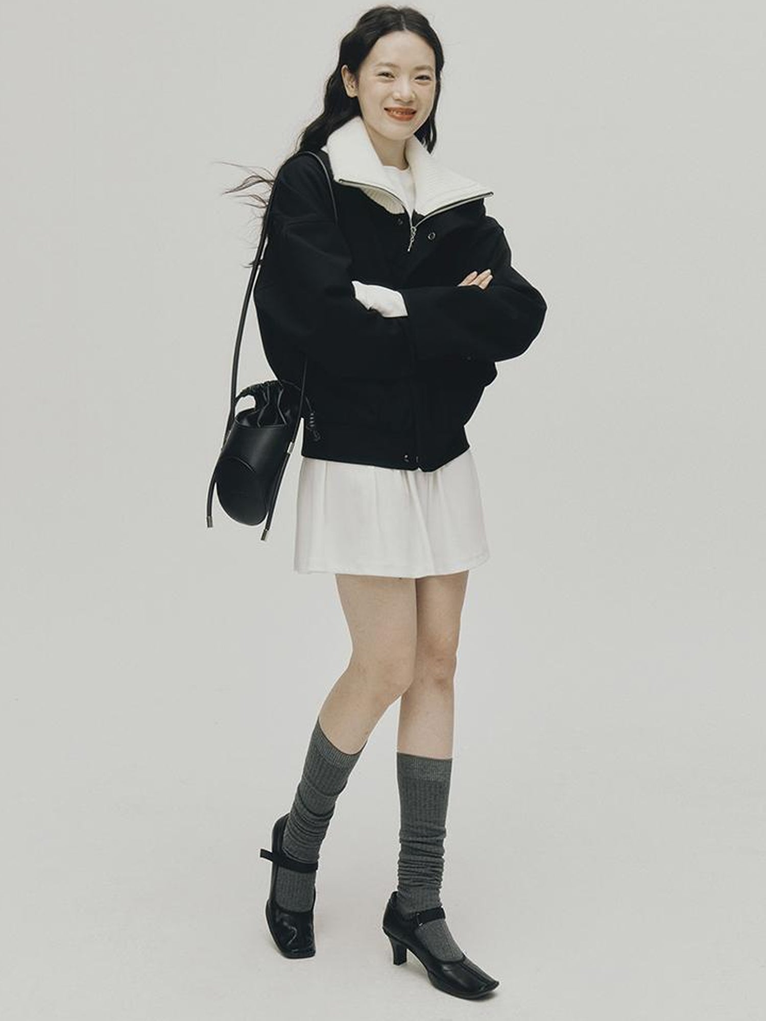 FUSSED 24aw Cleanfit Quilted Structured Collar Loose Fit Jacket