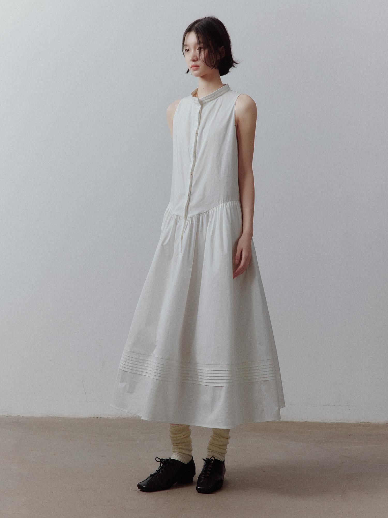 FUSSED A Line Tiered Patchwork Sleeveless Women&