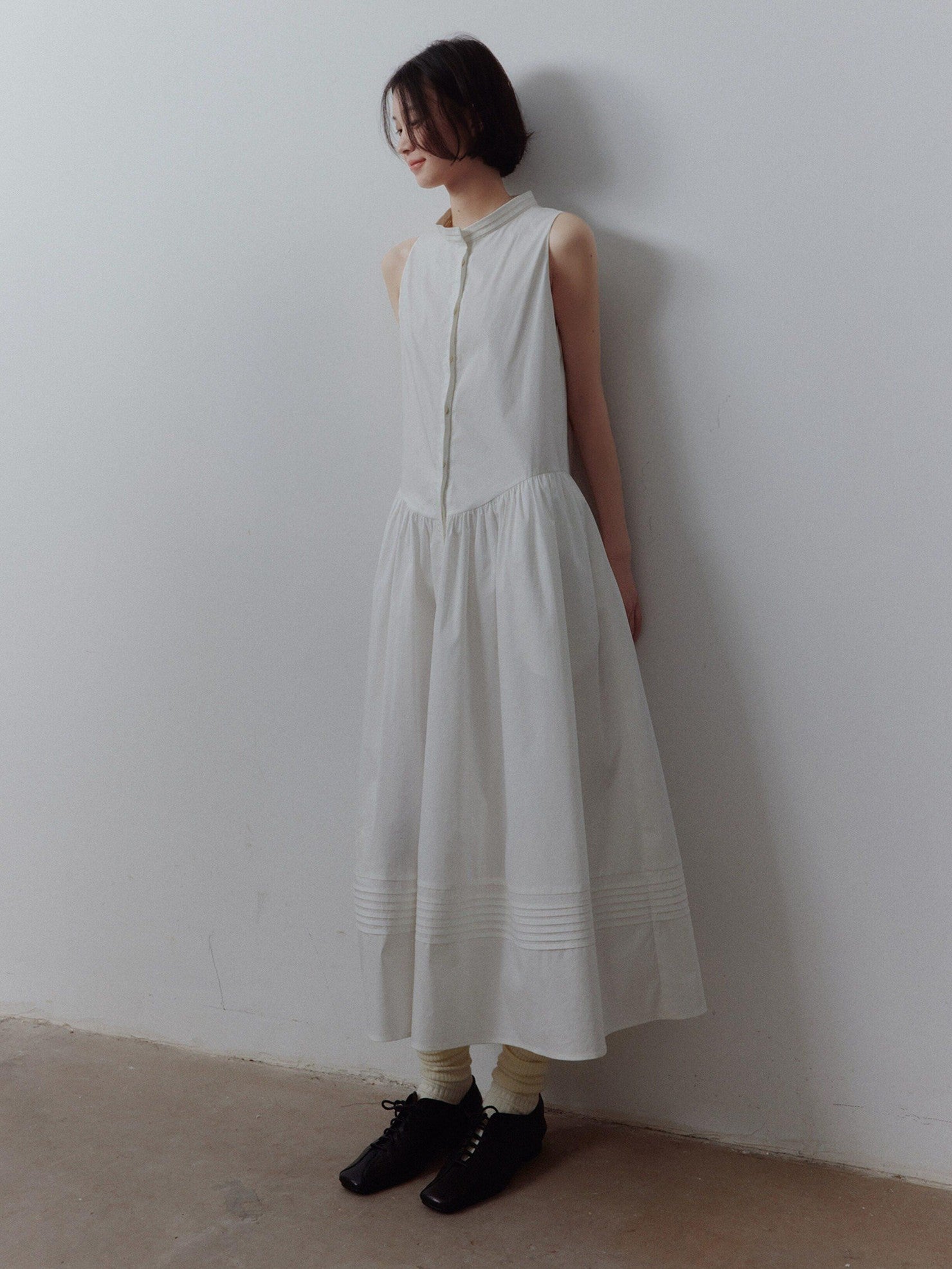 FUSSED A Line Tiered Patchwork Sleeveless Women&