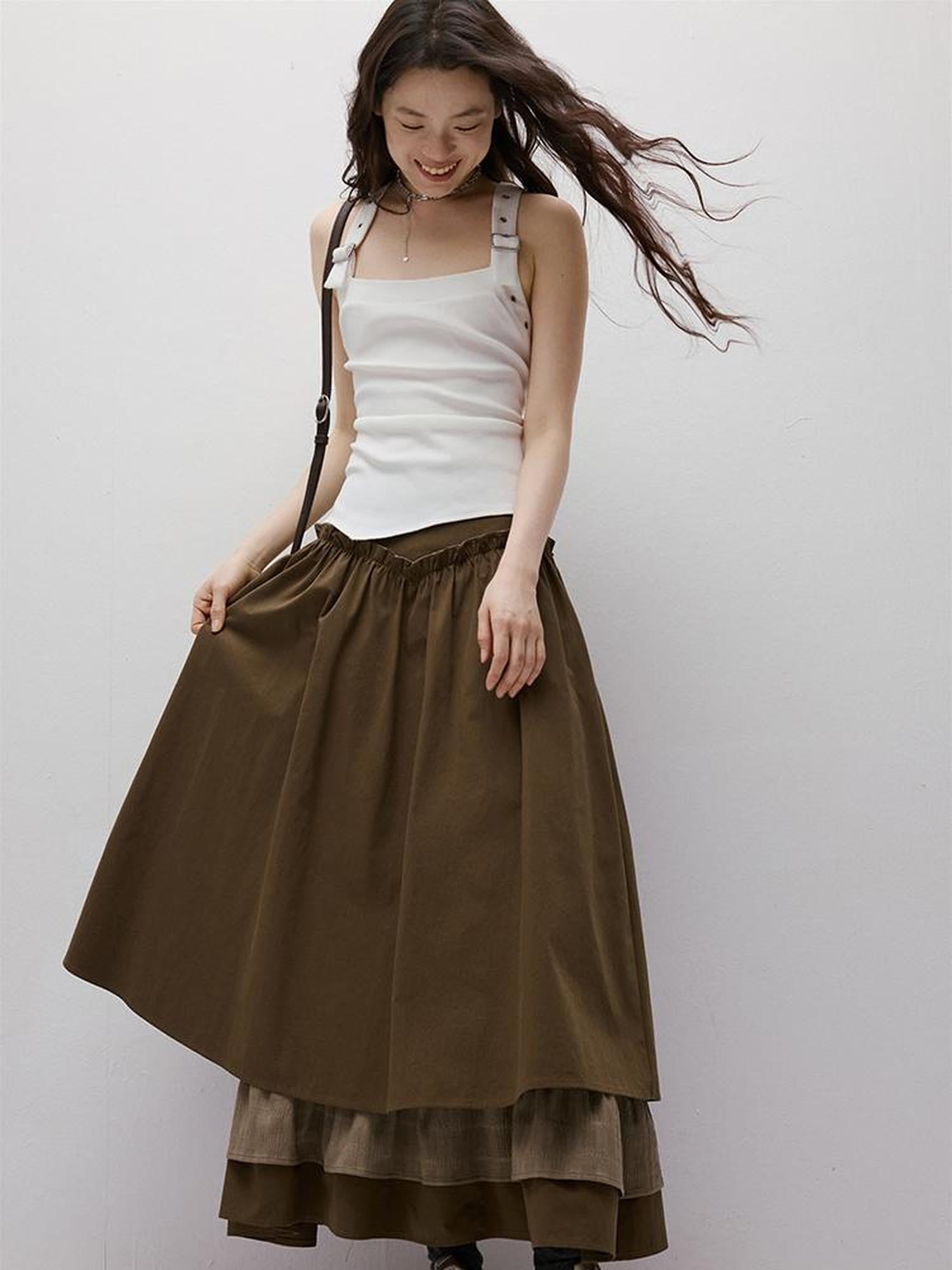 FUSSED Adjustable Slim Fit Ribbed Vest With Asymmetric Hem