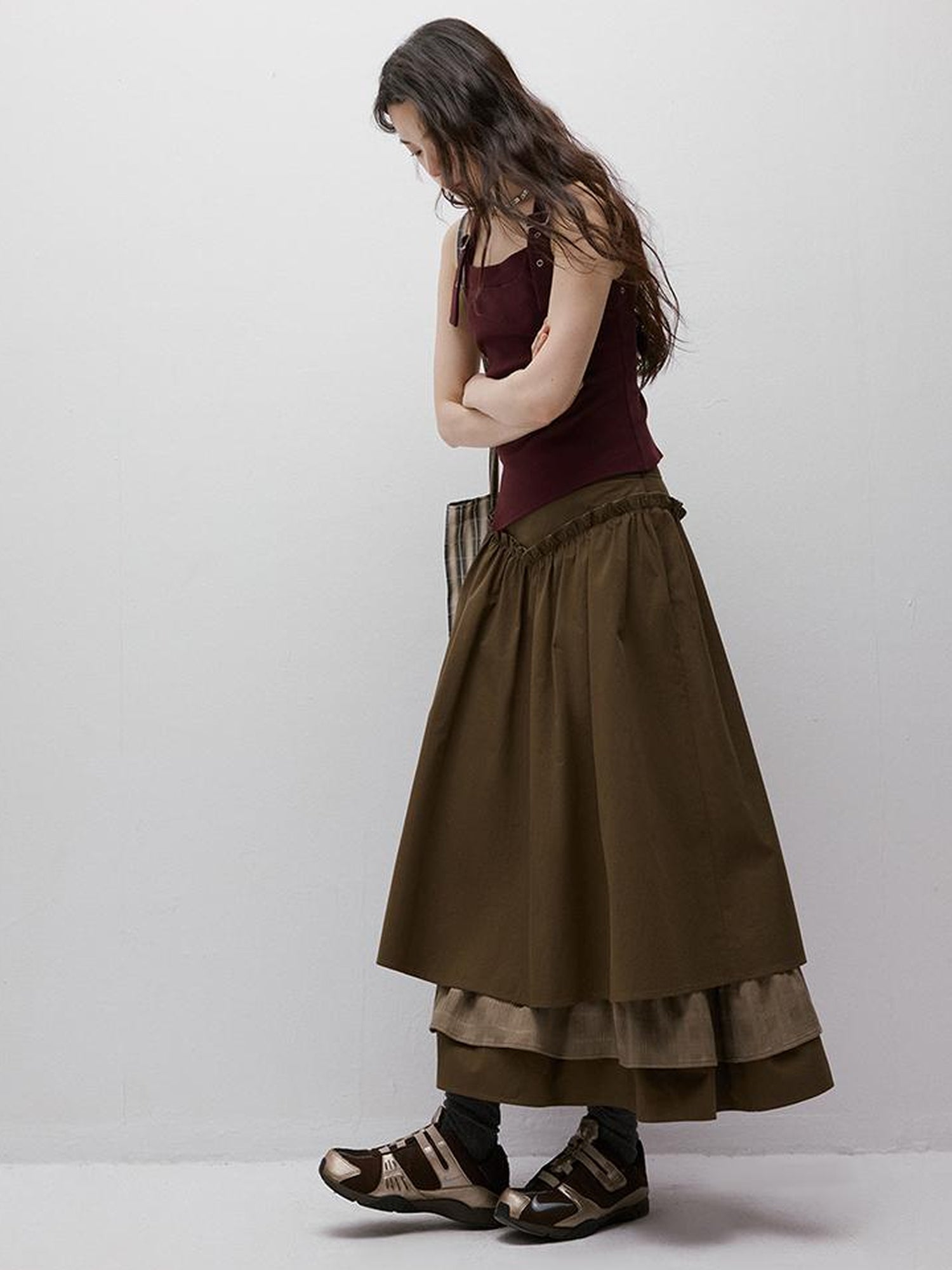 FUSSED Adjustable Slim Fit Ribbed Vest With Asymmetric Hem