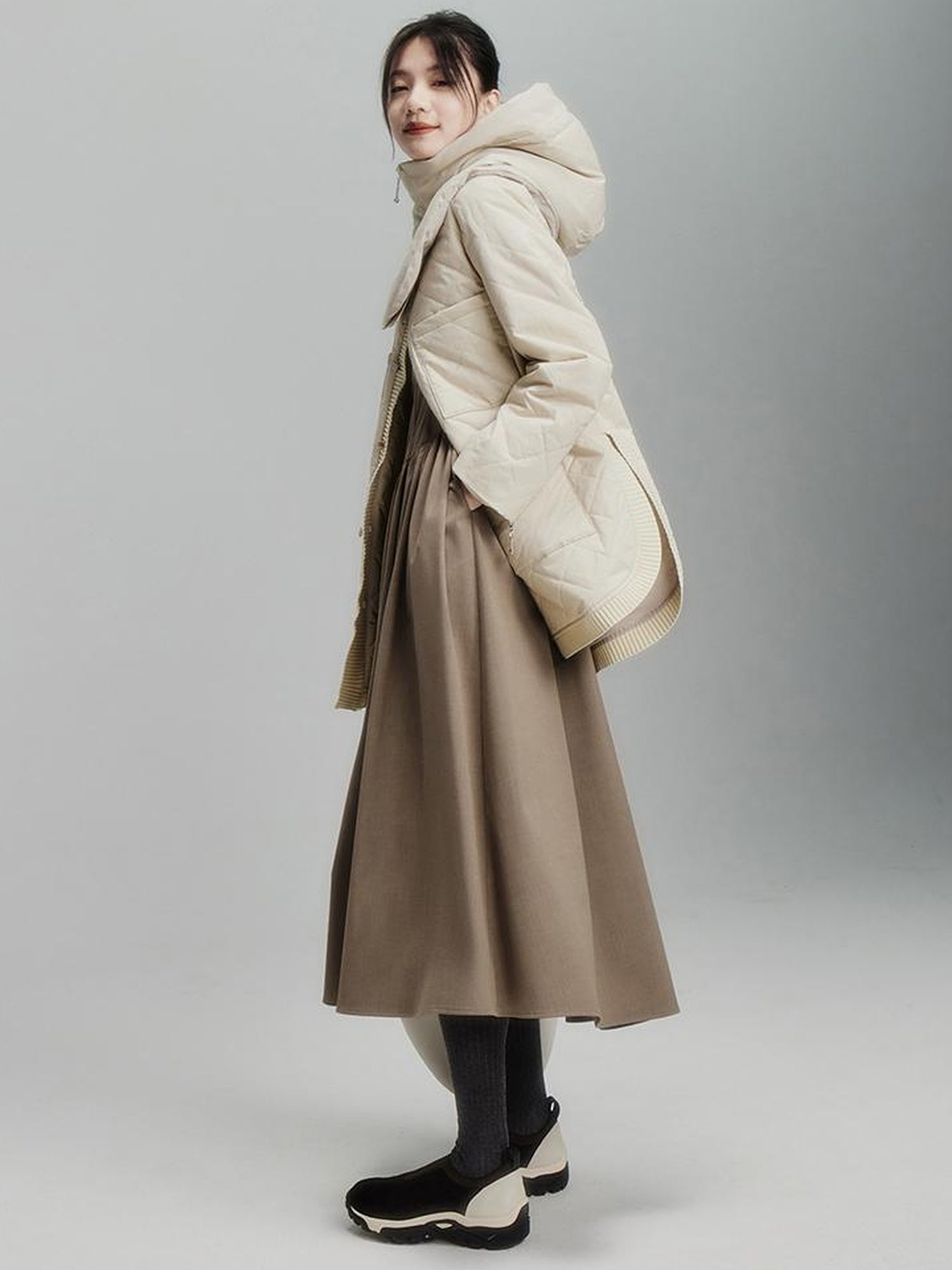 FUSSED Antimicrobial Wrinkle Resistant Cotton Quilted Shell Jacket