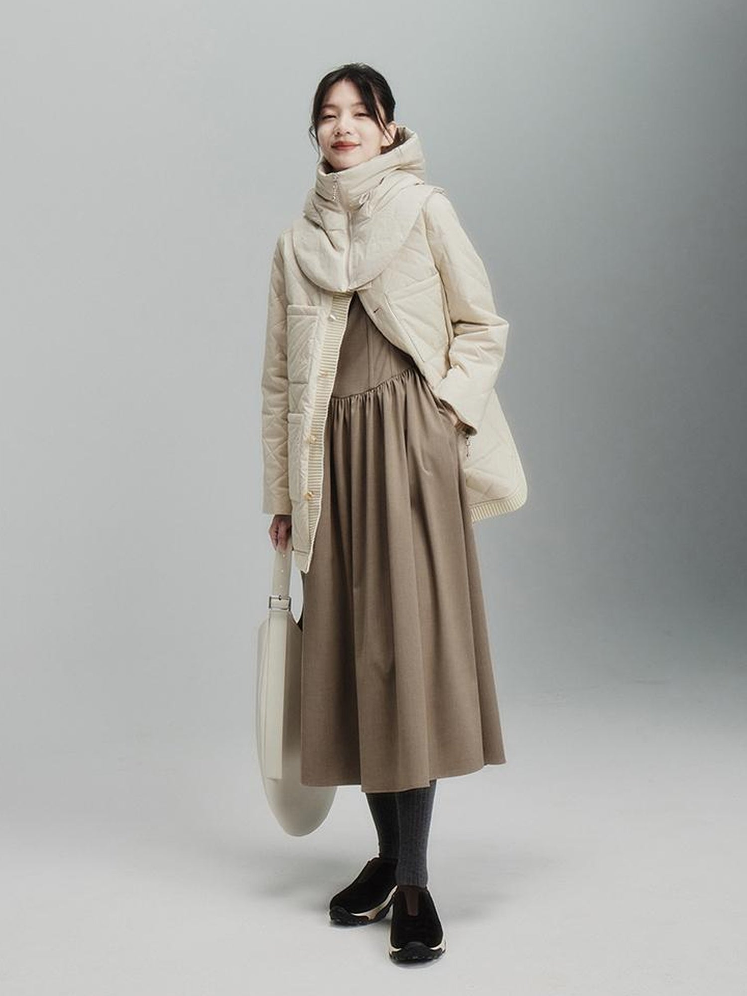 FUSSED Antimicrobial Wrinkle Resistant Cotton Quilted Shell Jacket