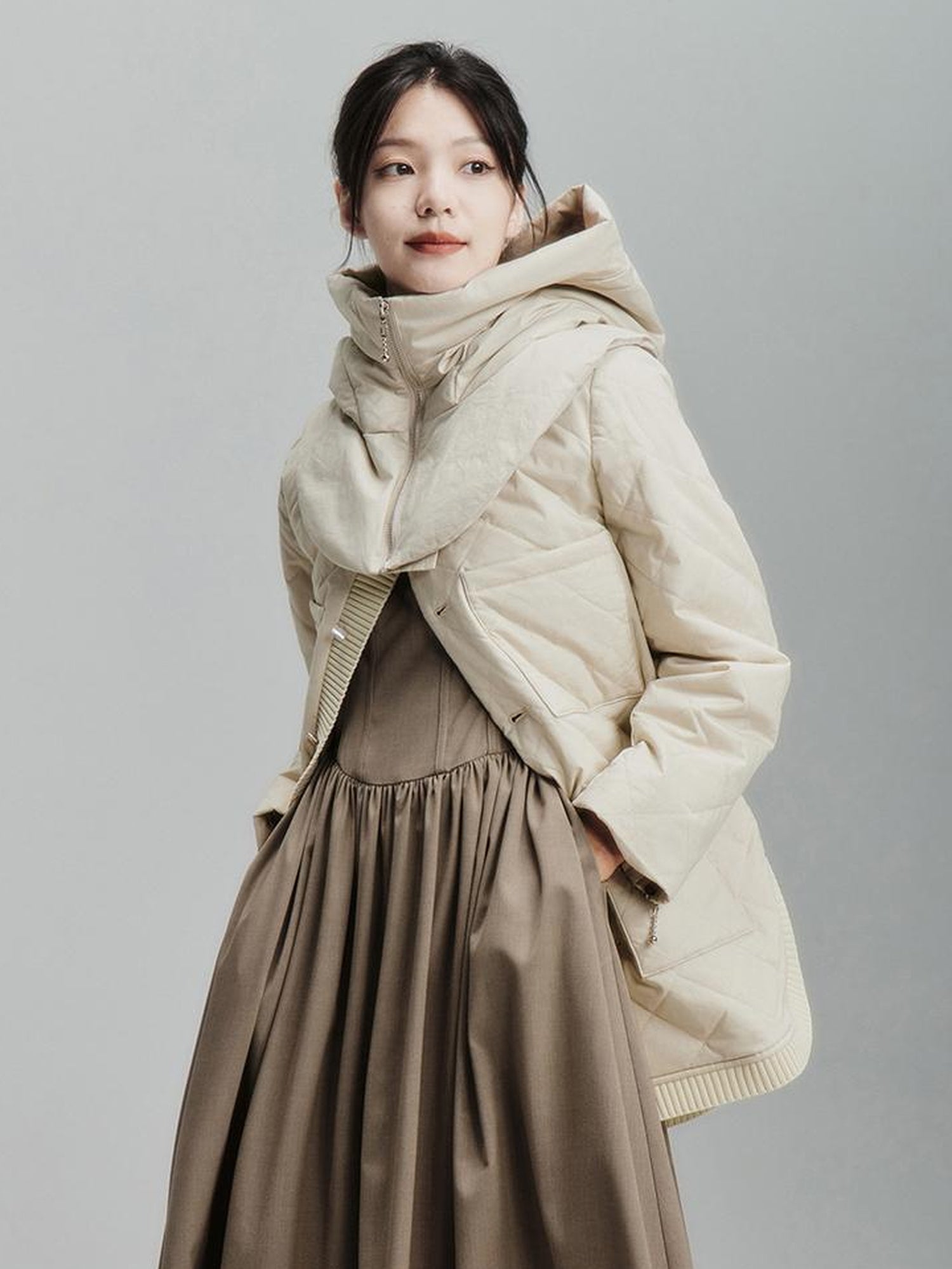 FUSSED Antimicrobial Wrinkle Resistant Cotton Quilted Shell Jacket