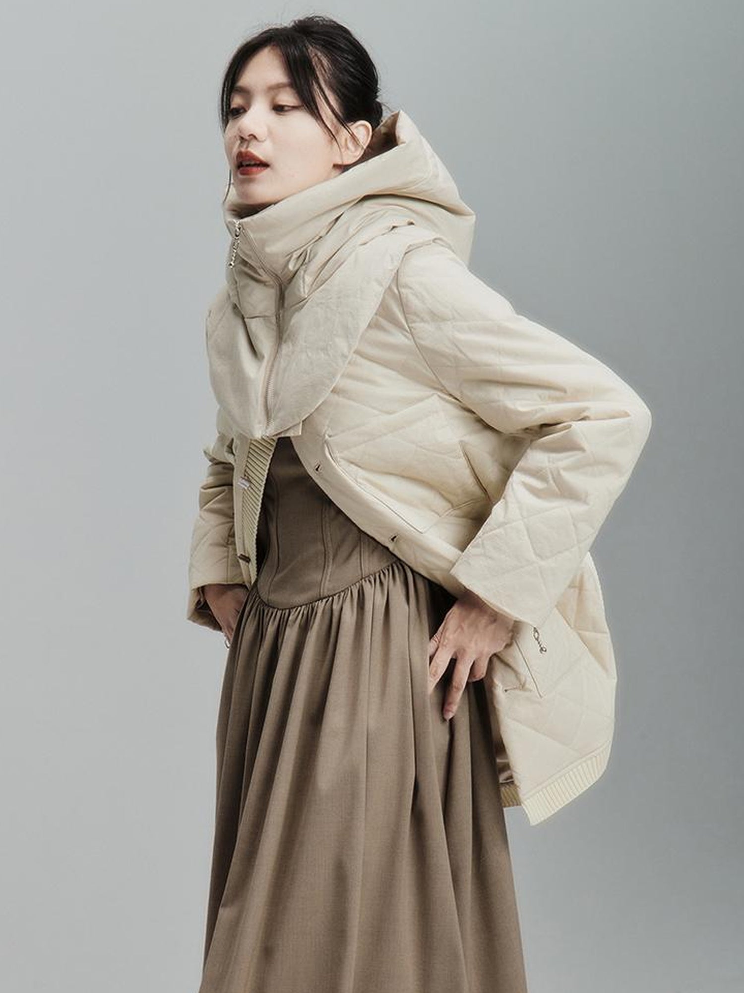 FUSSED Antimicrobial Wrinkle Resistant Cotton Quilted Shell Jacket