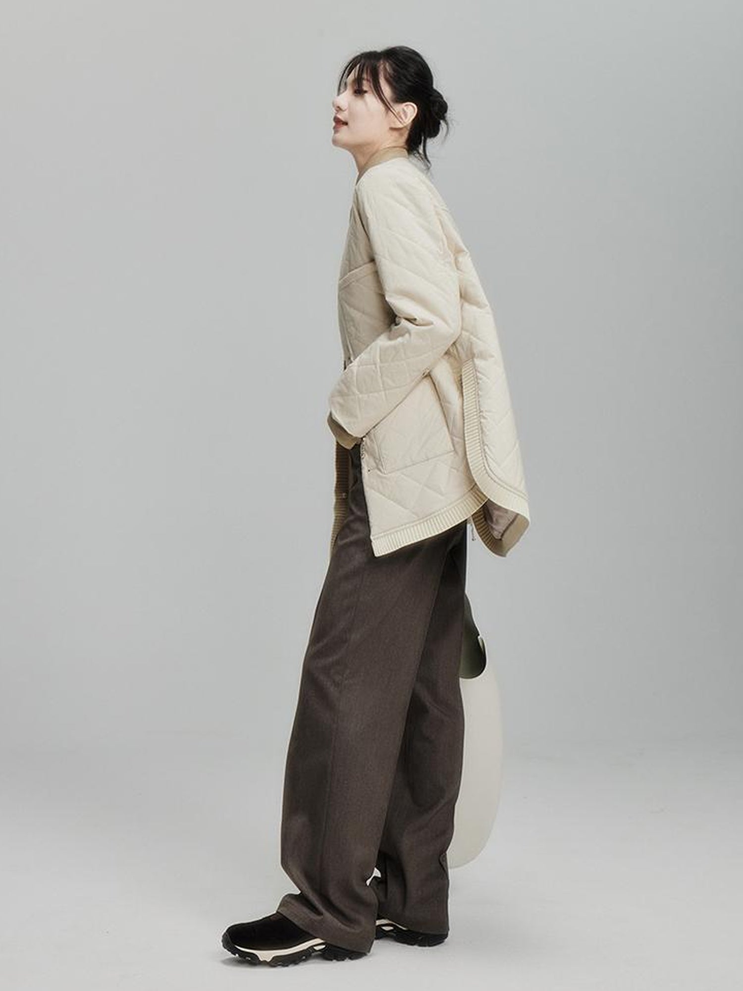 FUSSED Antimicrobial Wrinkle Resistant Cotton Quilted Shell Jacket