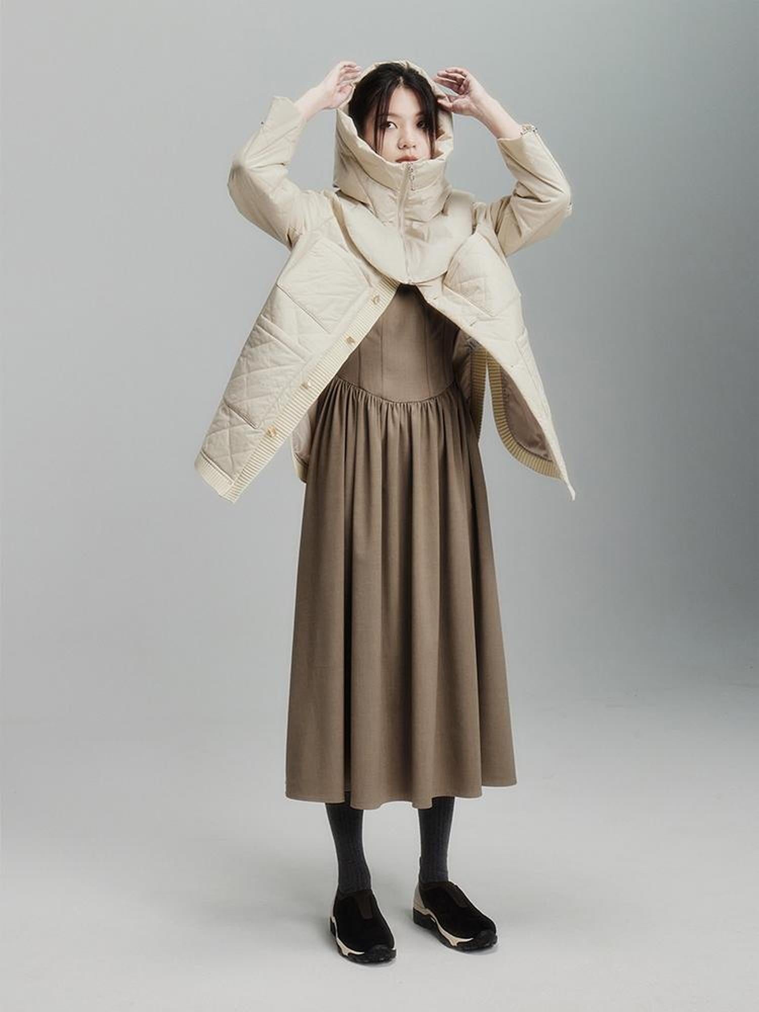 FUSSED Antimicrobial Wrinkle Resistant Cotton Quilted Shell Jacket