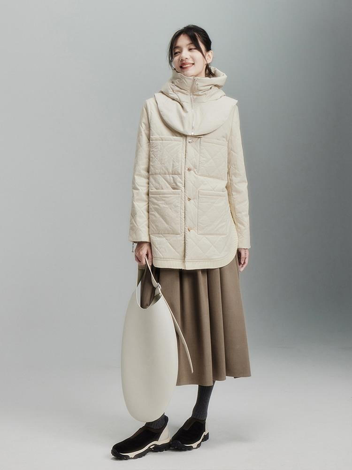 FUSSED Antimicrobial Wrinkle Resistant Cotton Quilted Shell Jacket