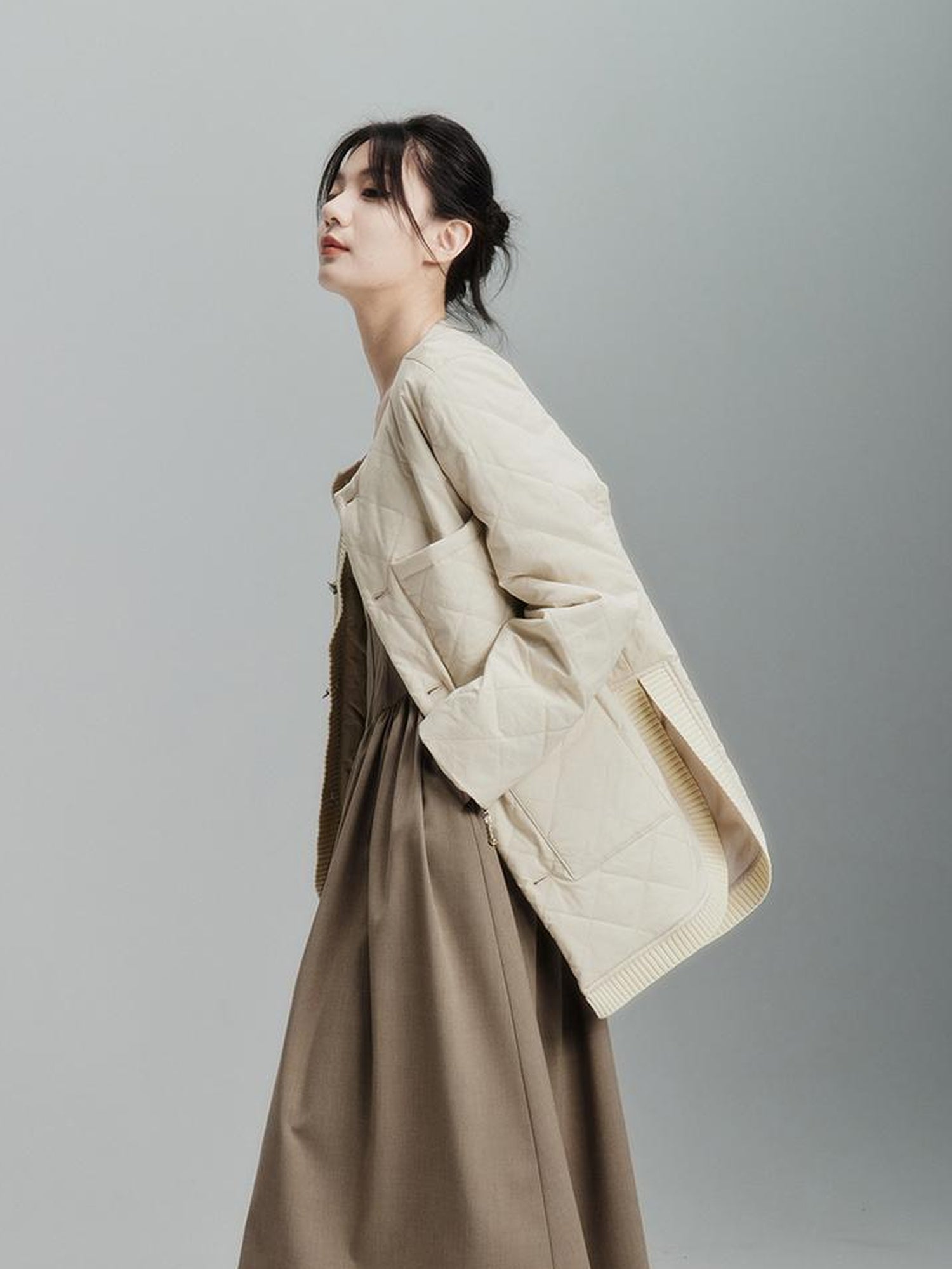 FUSSED Antimicrobial Wrinkle Resistant Cotton Quilted Shell Jacket