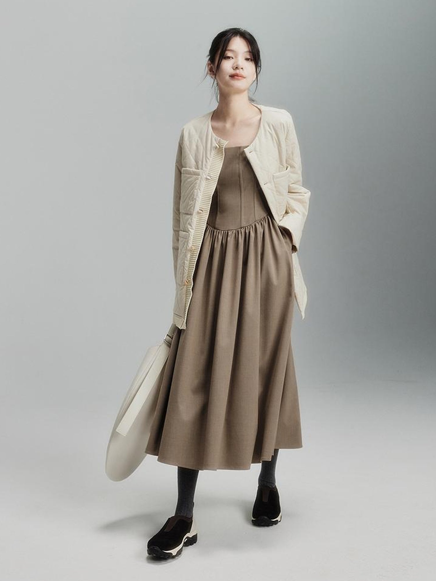 FUSSED Antimicrobial Wrinkle Resistant Cotton Quilted Shell Jacket