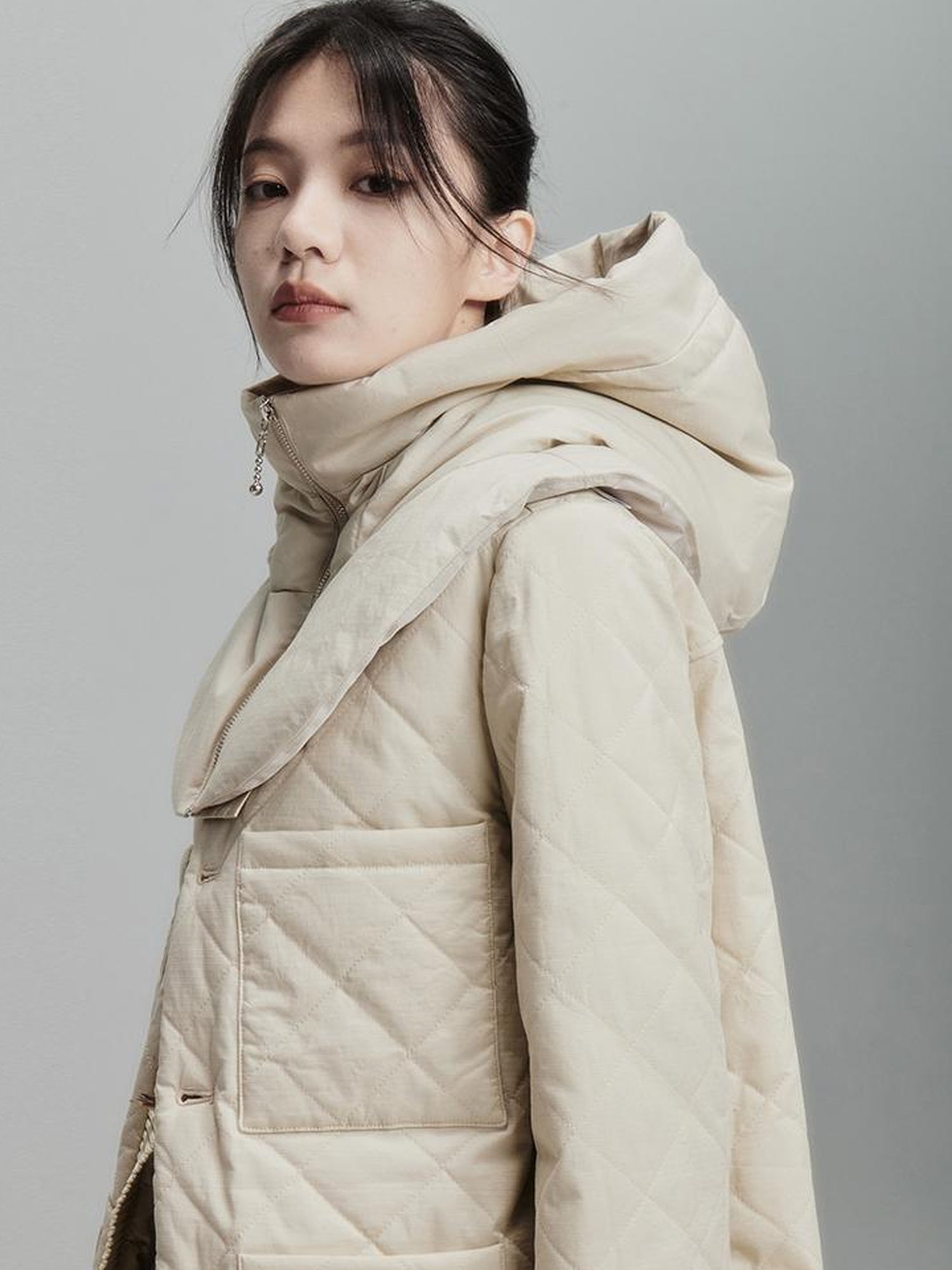 FUSSED Antimicrobial Wrinkle Resistant Cotton Quilted Shell Jacket