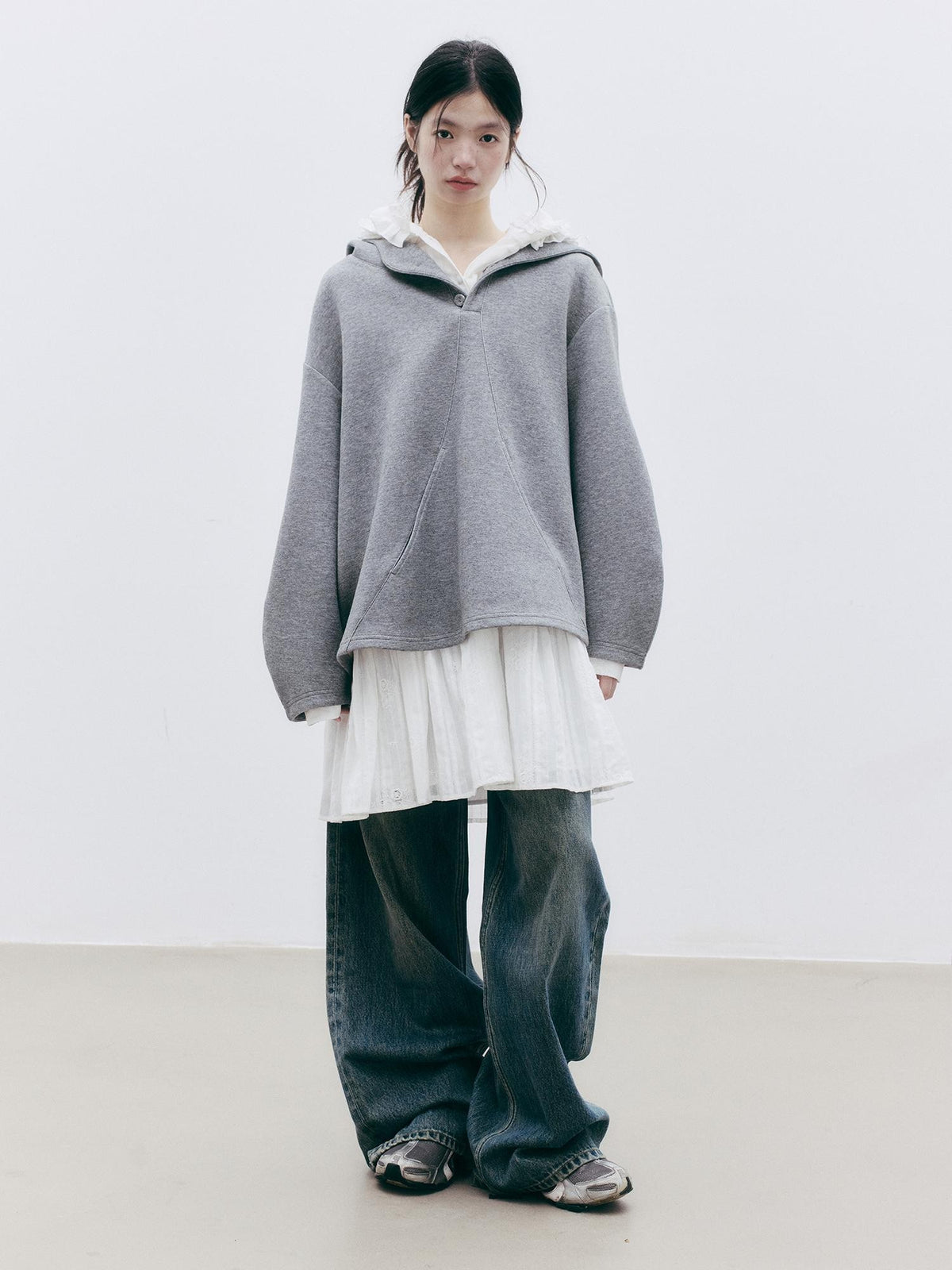 FUSSED Asymmetric Deconstructed Loose Fit Cotton Women&