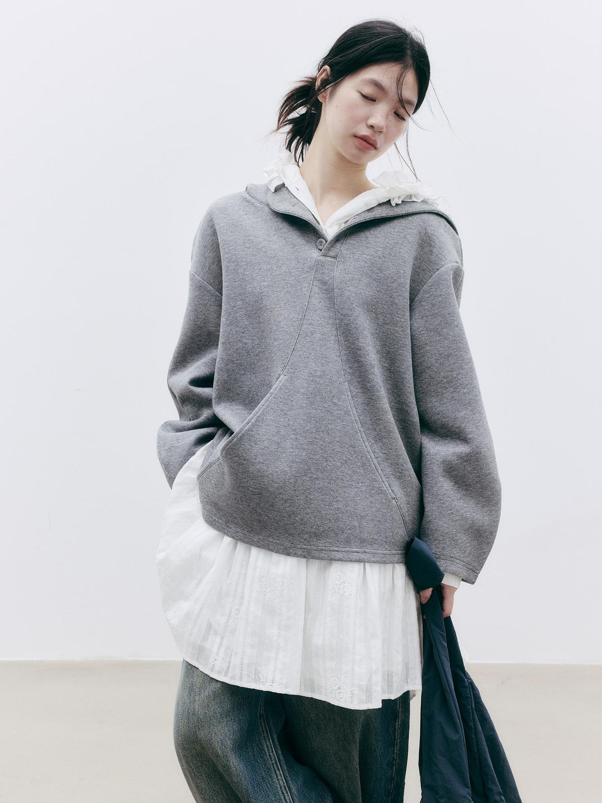 FUSSED Asymmetric Deconstructed Loose Fit Cotton Women&