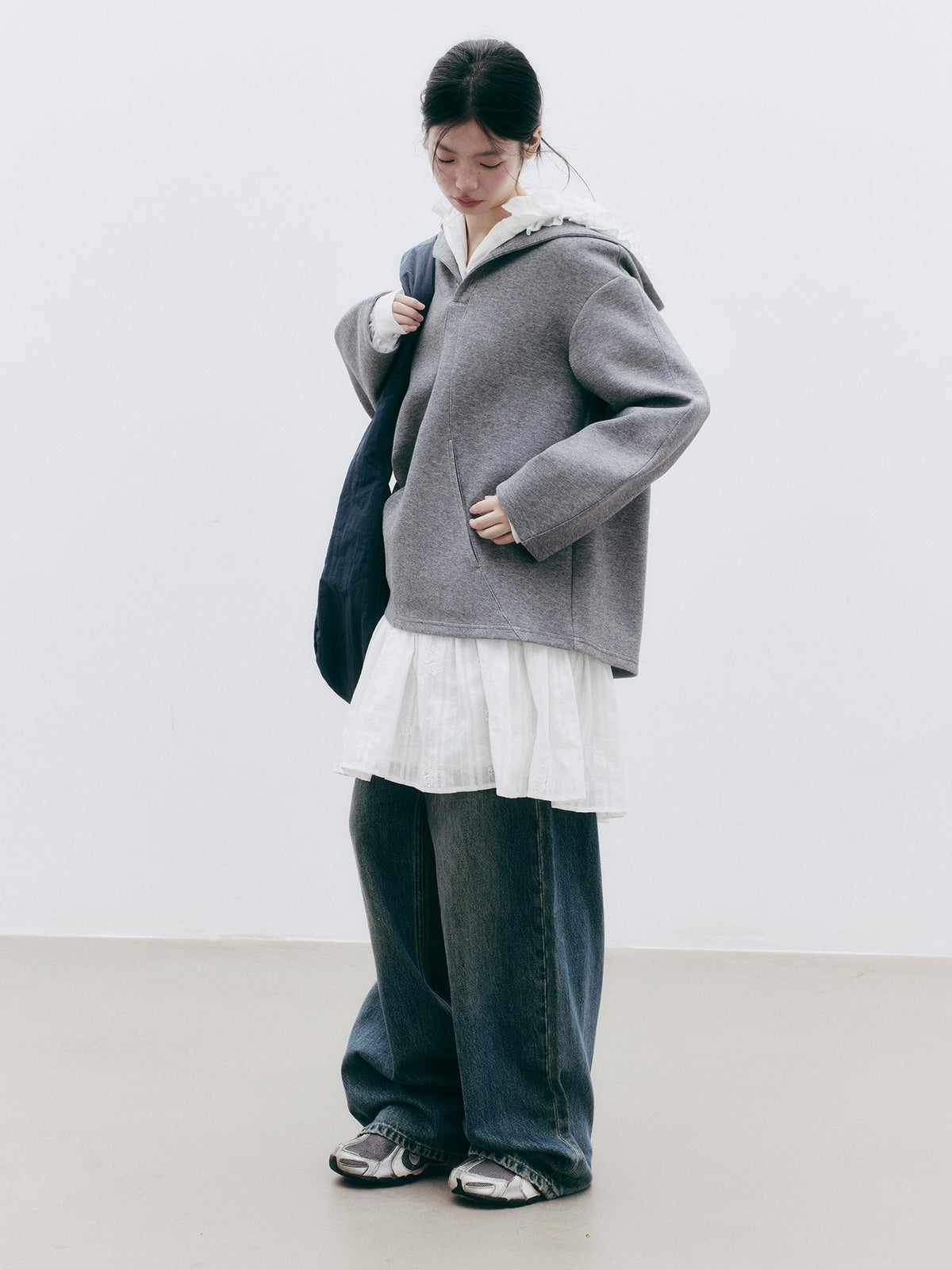 FUSSED Asymmetric Deconstructed Loose Fit Cotton Women&