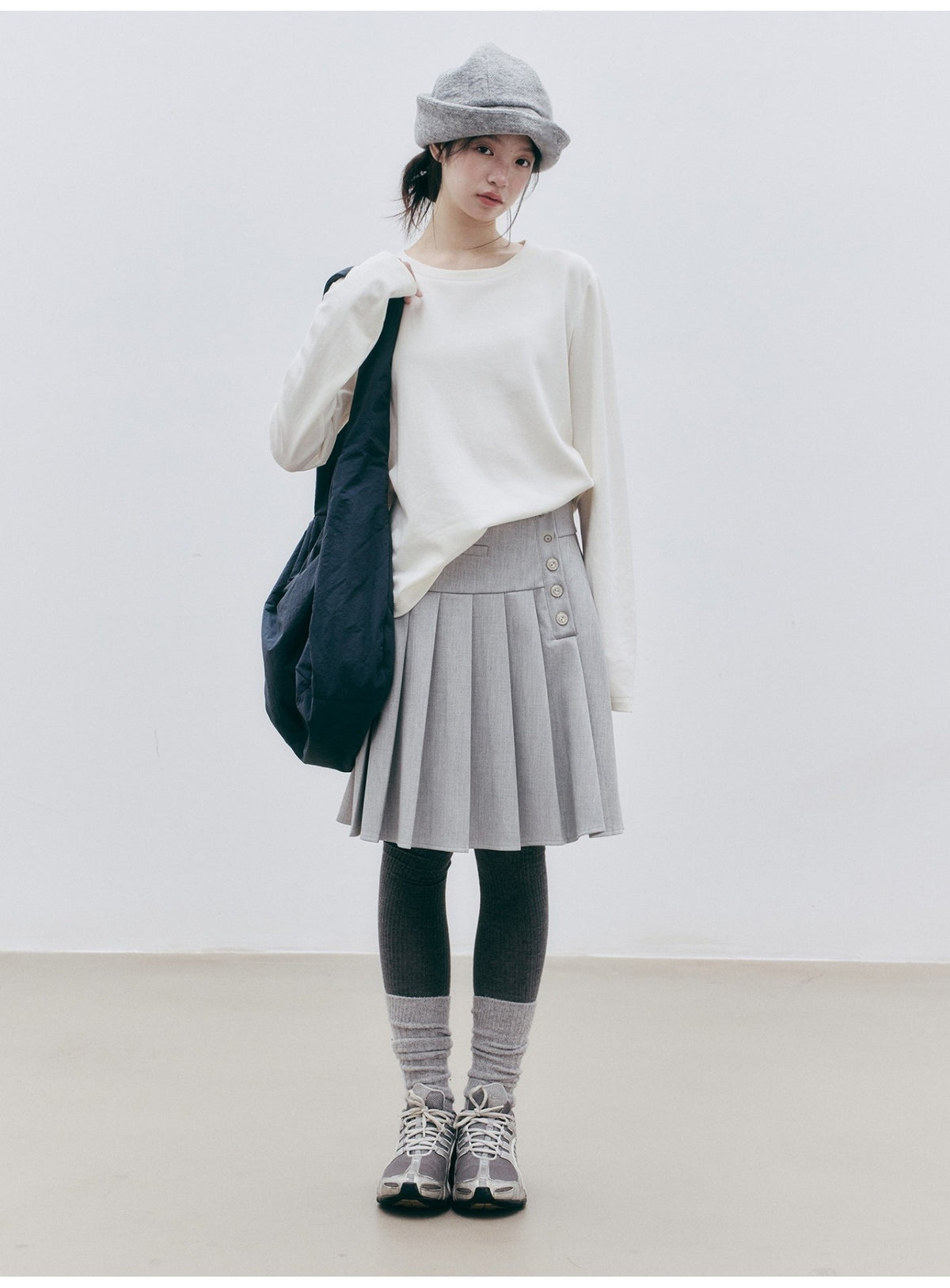 FUSSED_Asymmetric_Pleated_Wool_Midi_Skirts_Women&