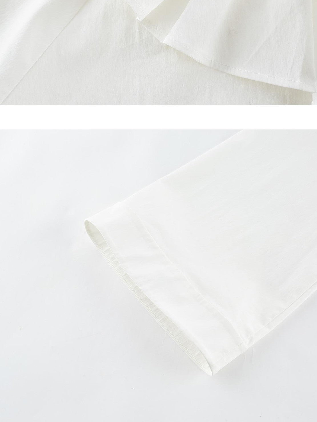 FUSSED Asymmetric Ruffle 3d Cut Flared Sleeve Cotton Women&