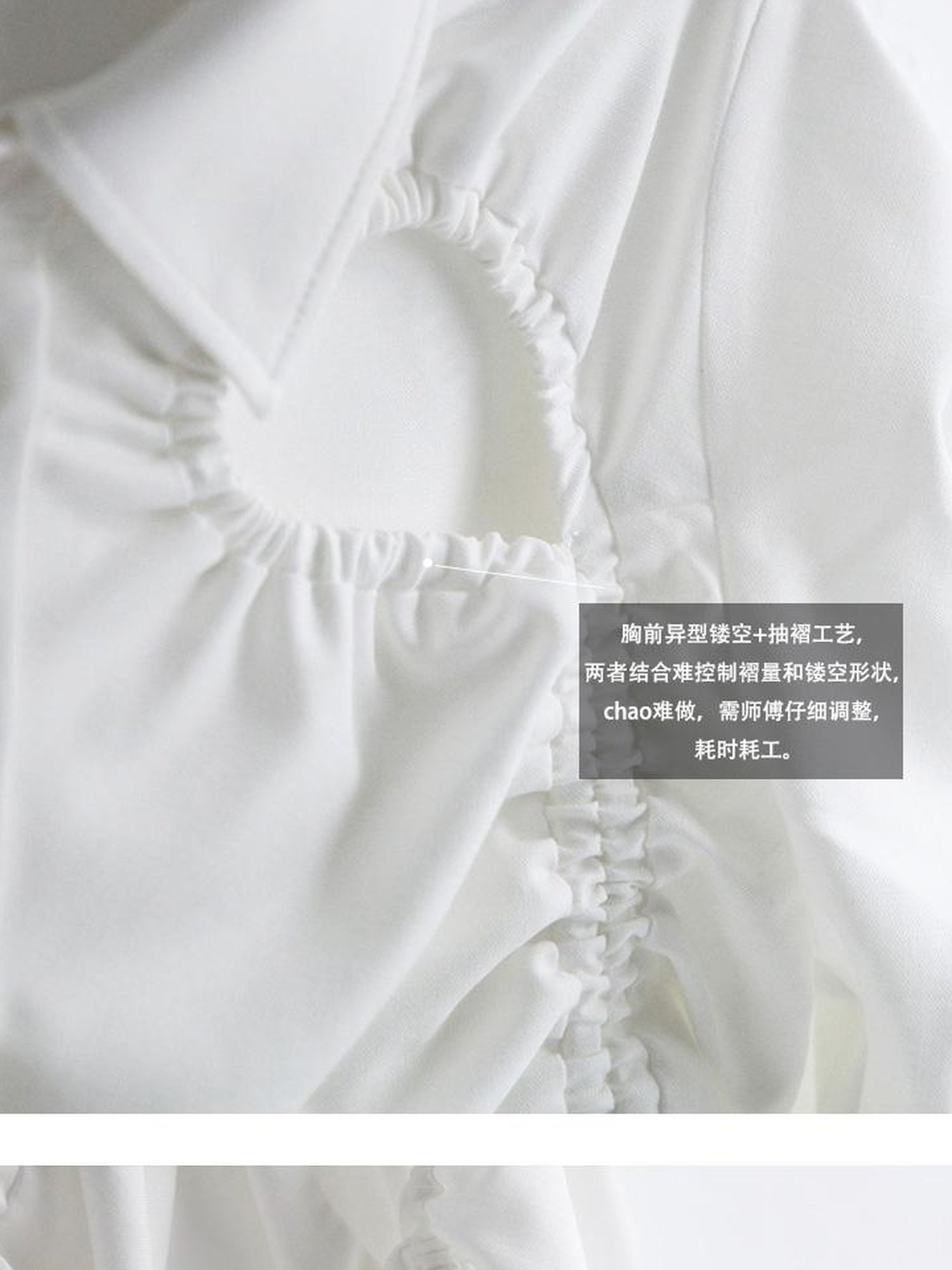 FUSSED Asymmetrical Draped Crop Shirt