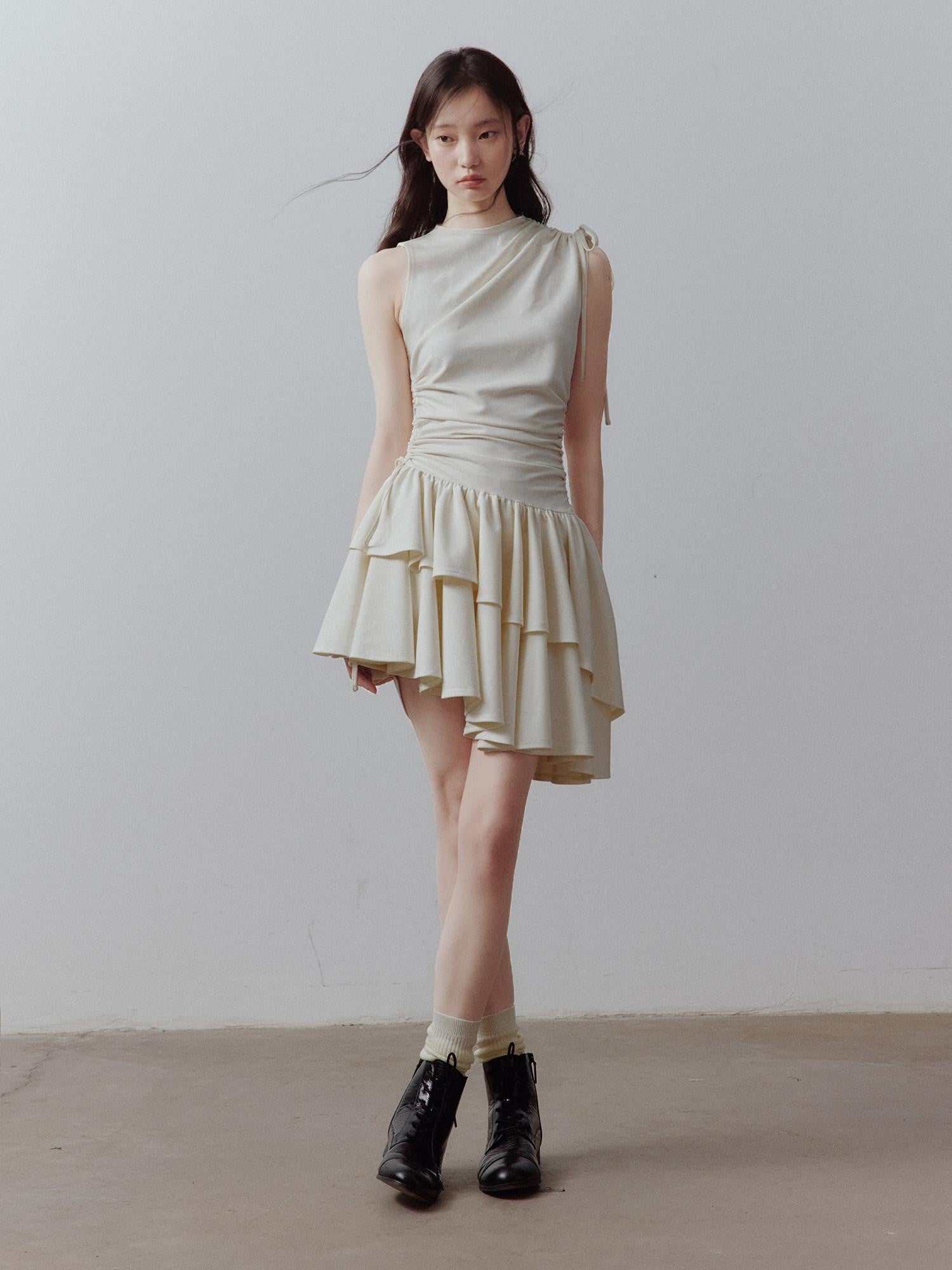 FUSSED Asymmetrical Pleated Knit Women&