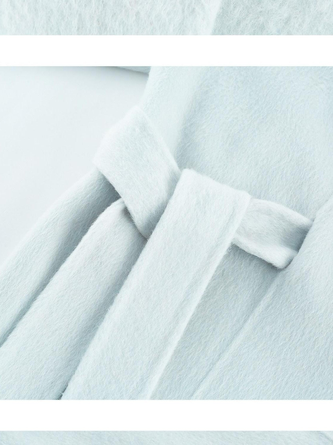 FUSSED Baby Blue Heavy Deconstructed Double Faced Shawl Women&