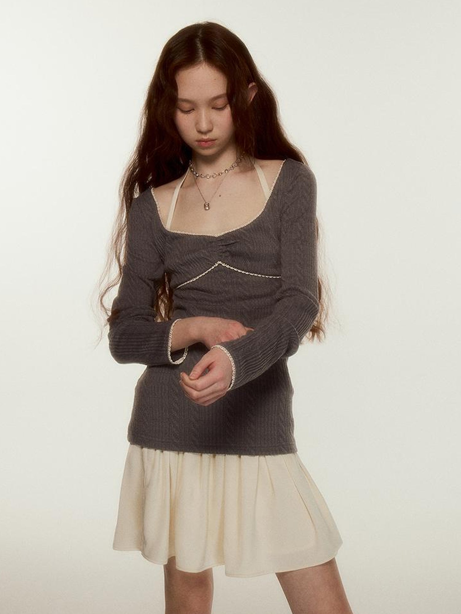 FUSSED Ballet Lace Knit Top In Three Colors