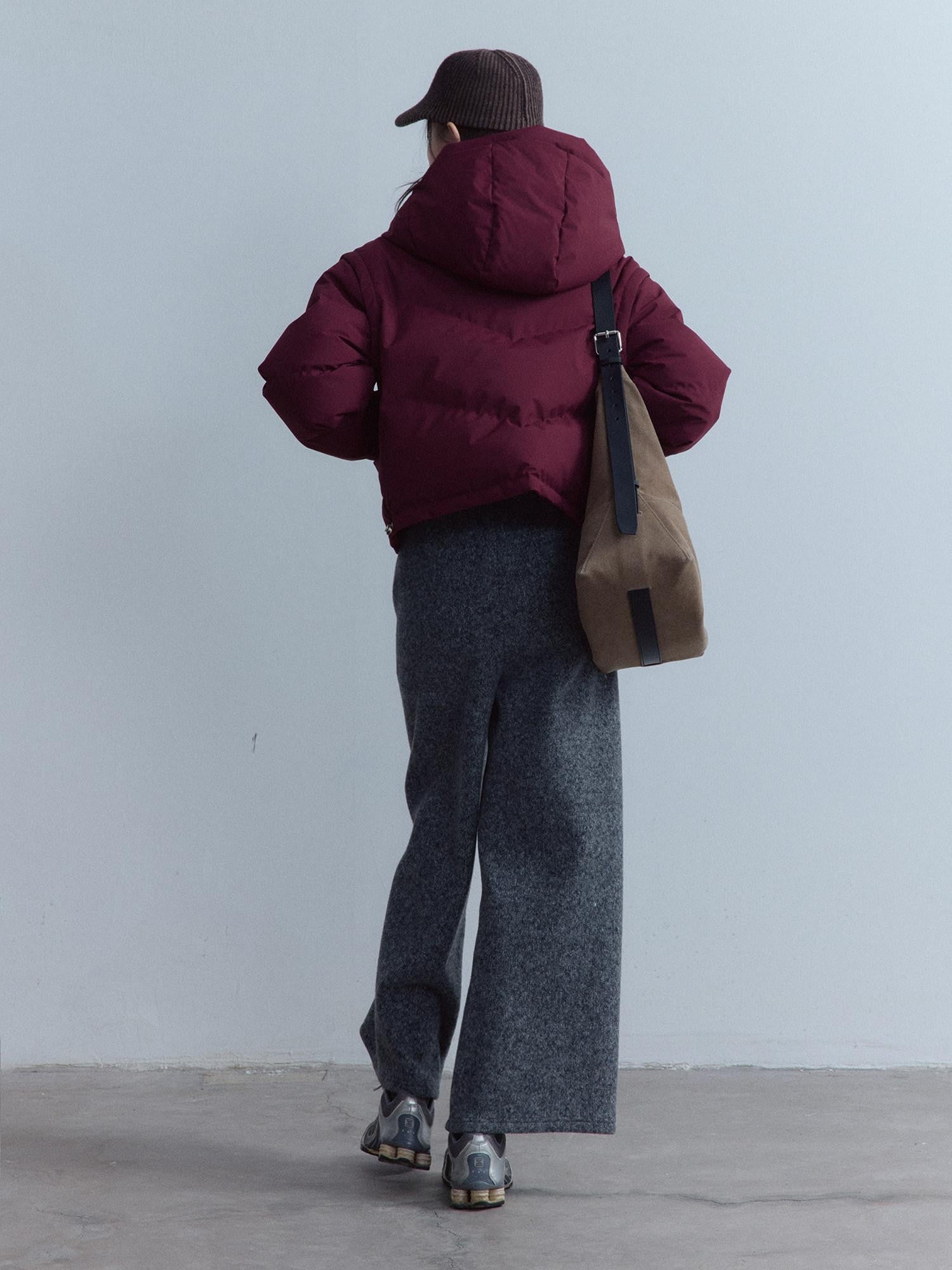 FUSSED Bordeaux 3 Proof Cropped Faux Layered Women&