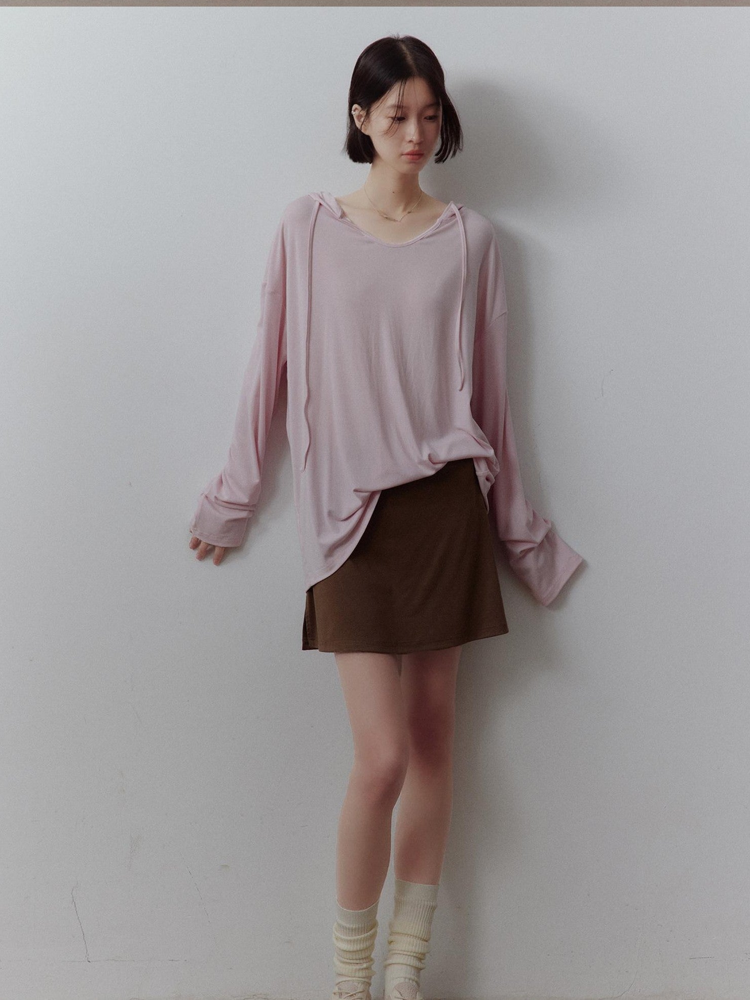 FUSSED Breathable Ultra Soft Hooded Drop Shoulder Midlength Women&