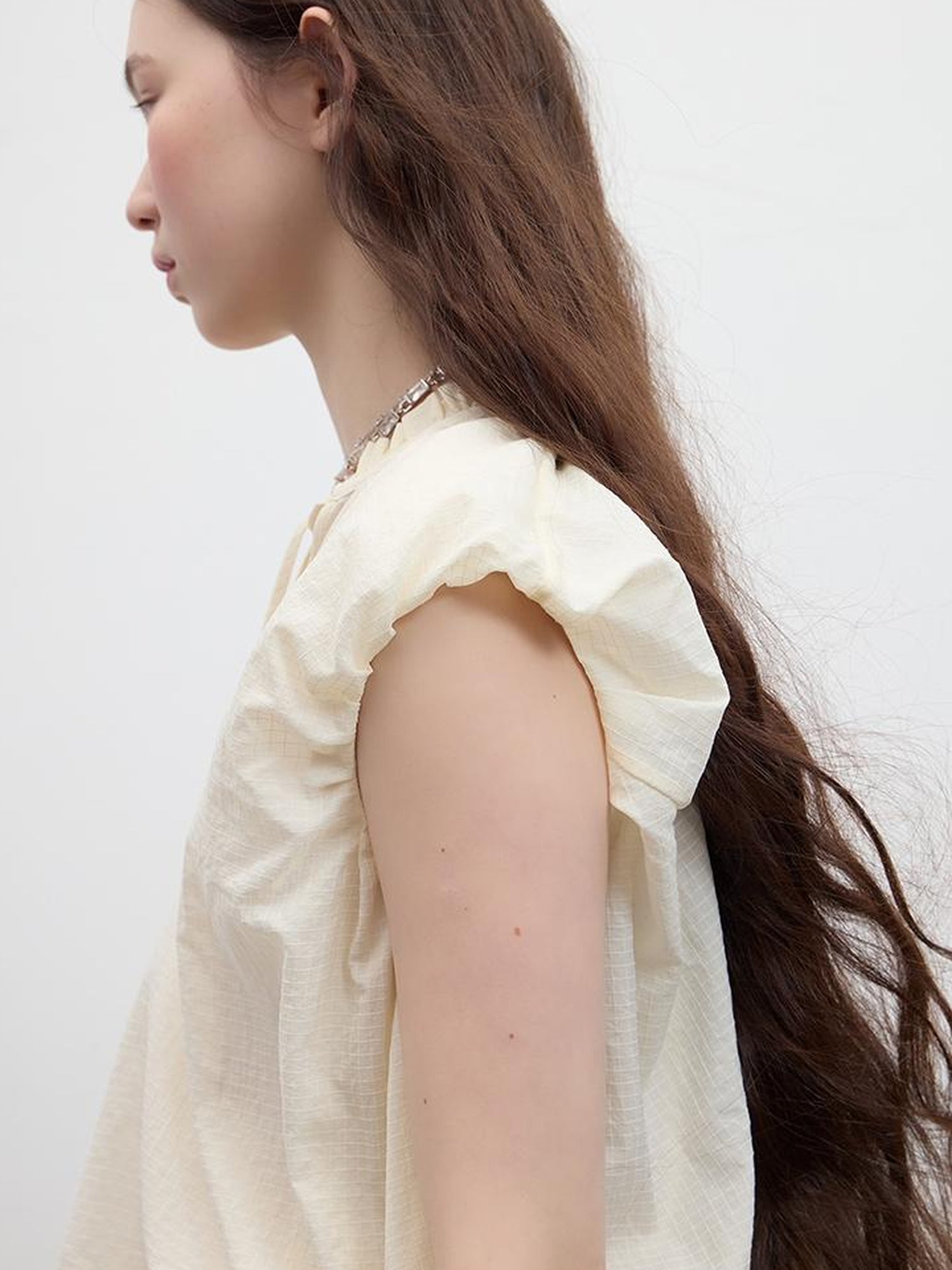 FUSSED Bubble Cream Waffle Textured Sun Protective Two Piece Set