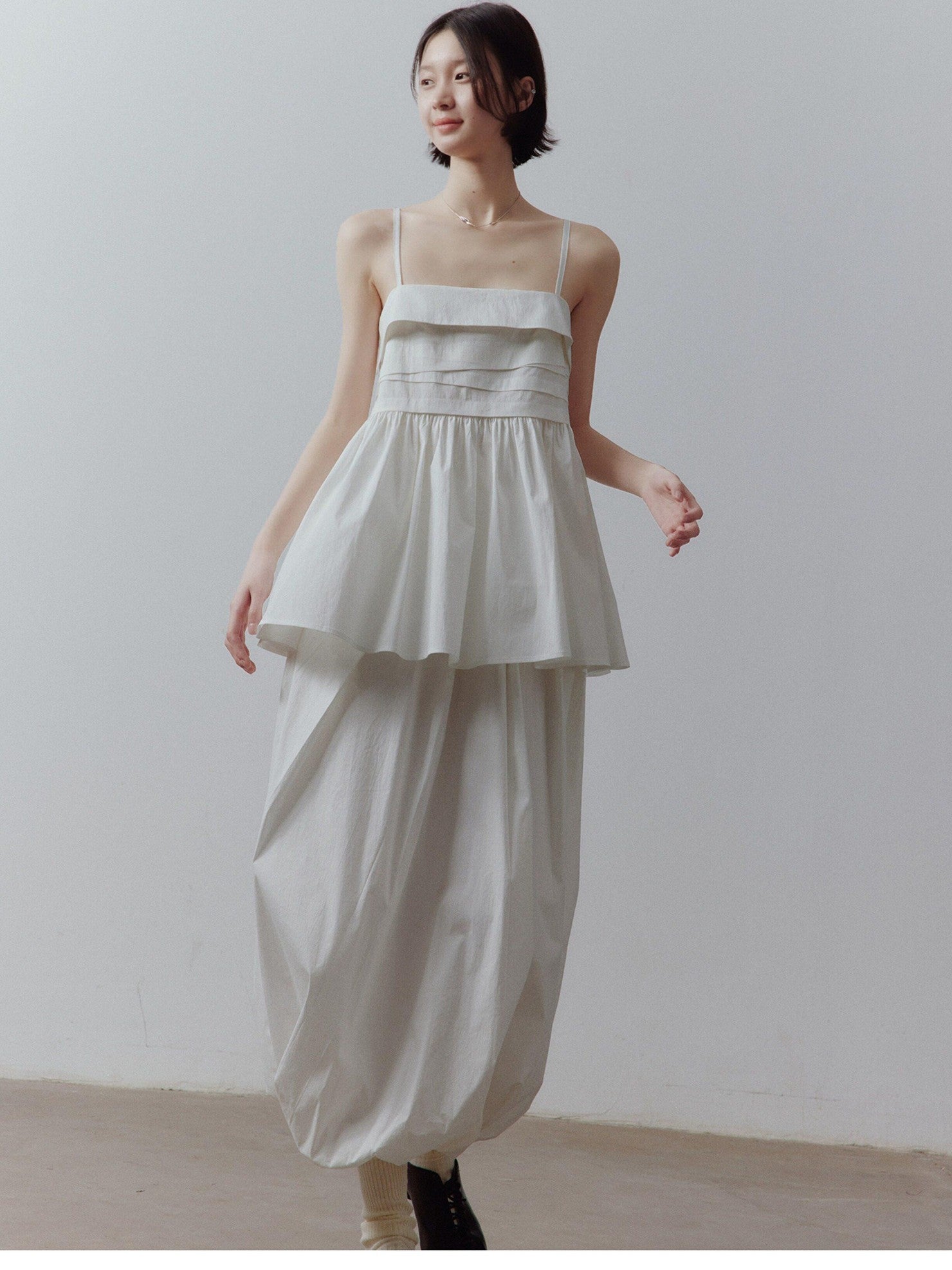 FUSSED Bubble Volume Diagonal Gathered Pleated Irregular Tulip Women&