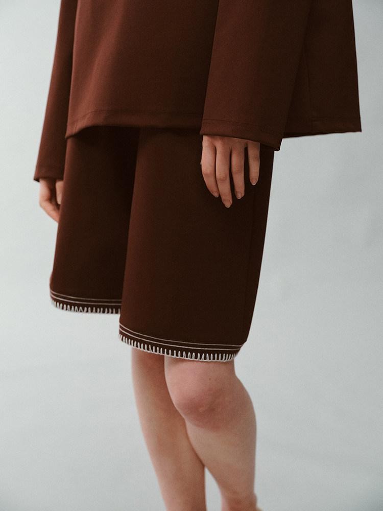 FUSSED Burgundy Flat Collar Sporty Relaxed Fit Women&