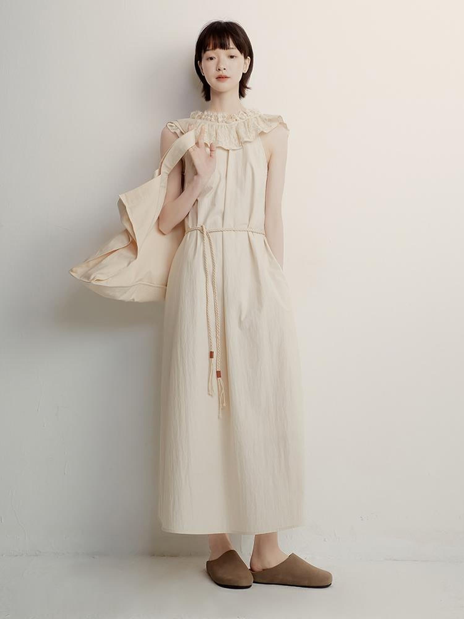 FUSSED Butterfly Morning V-Neck Reversible A-Line Dress