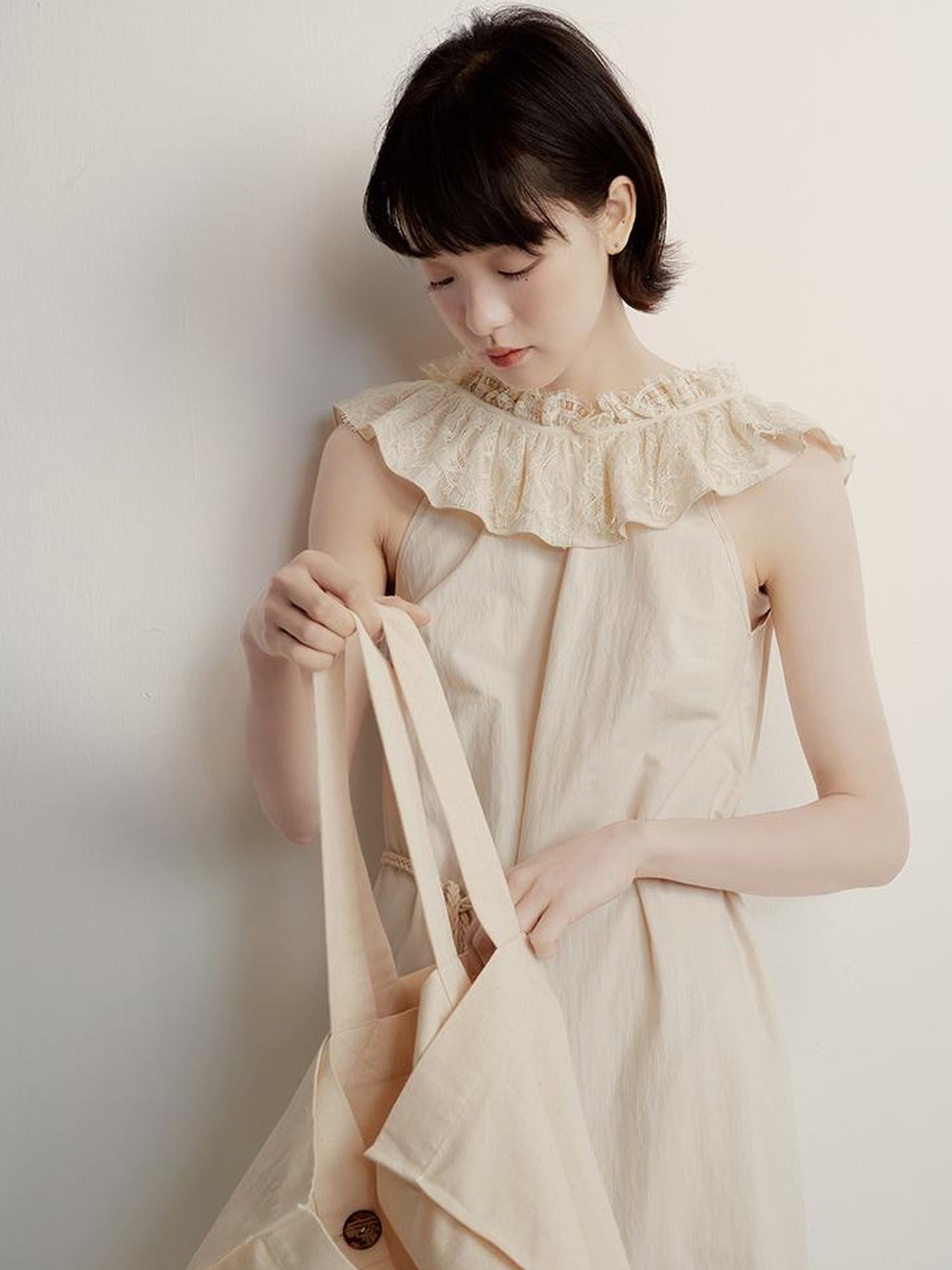 FUSSED Butterfly Morning V-Neck Reversible A-Line Dress