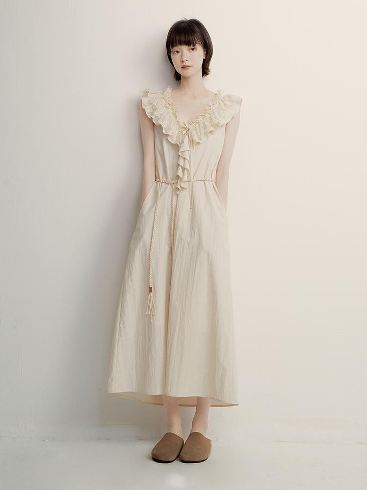 FUSSED Butterfly Morning V-Neck Reversible A-Line Dress