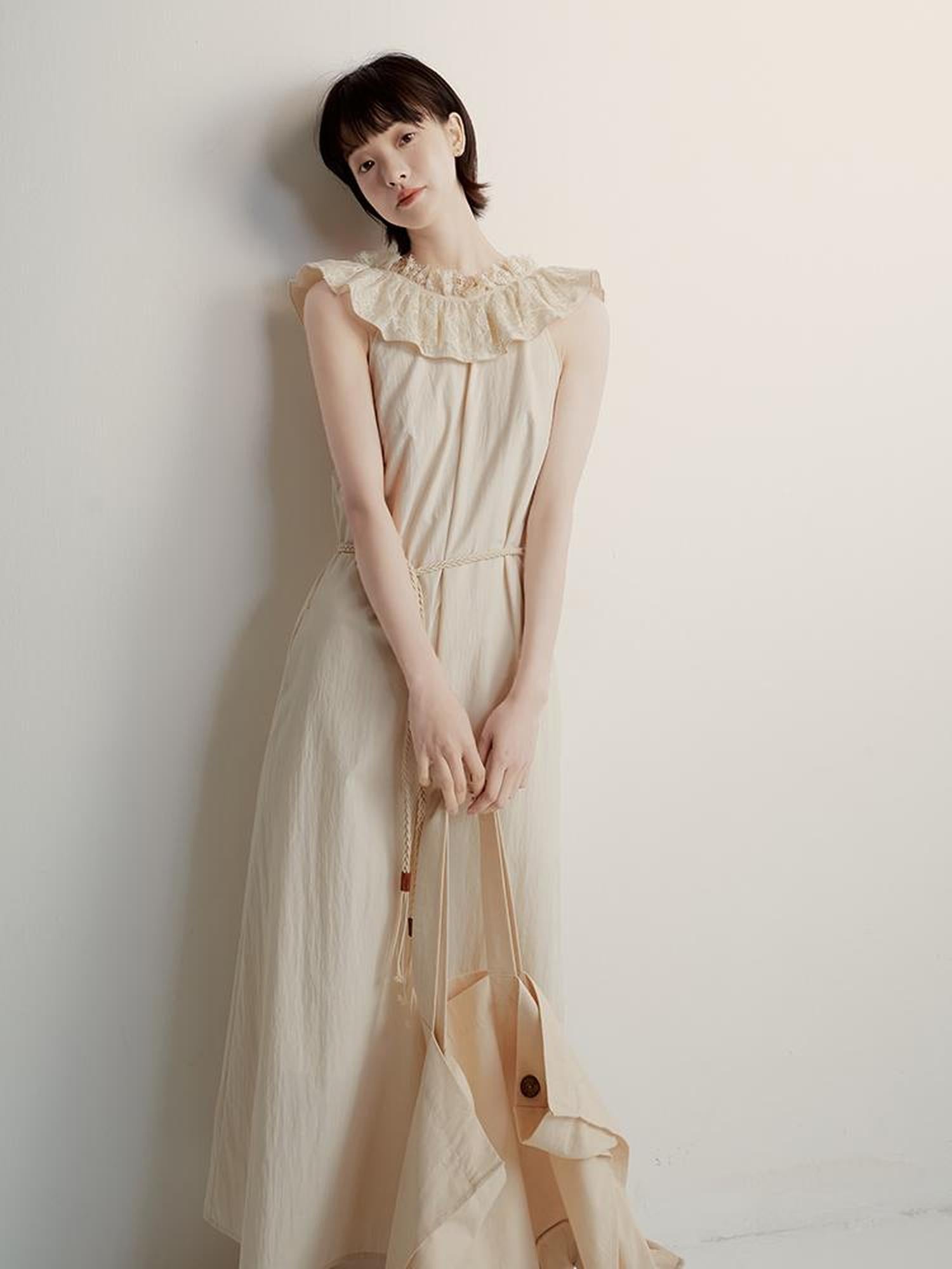 FUSSED Butterfly Morning V-Neck Reversible A-Line Dress