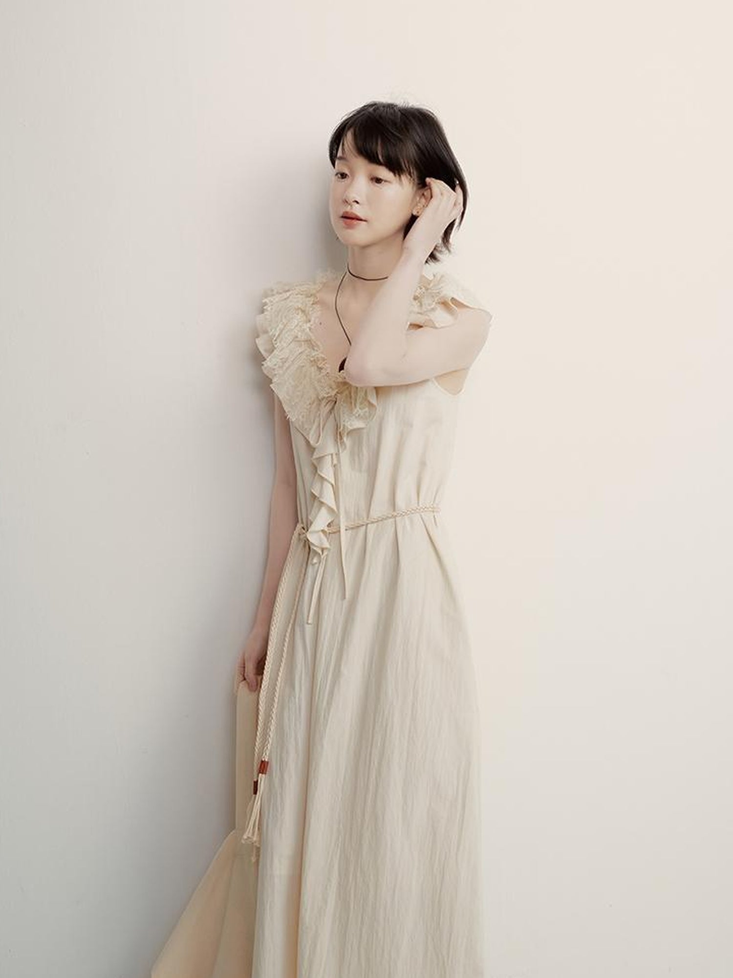 FUSSED Butterfly Morning V-Neck Reversible A-Line Dress