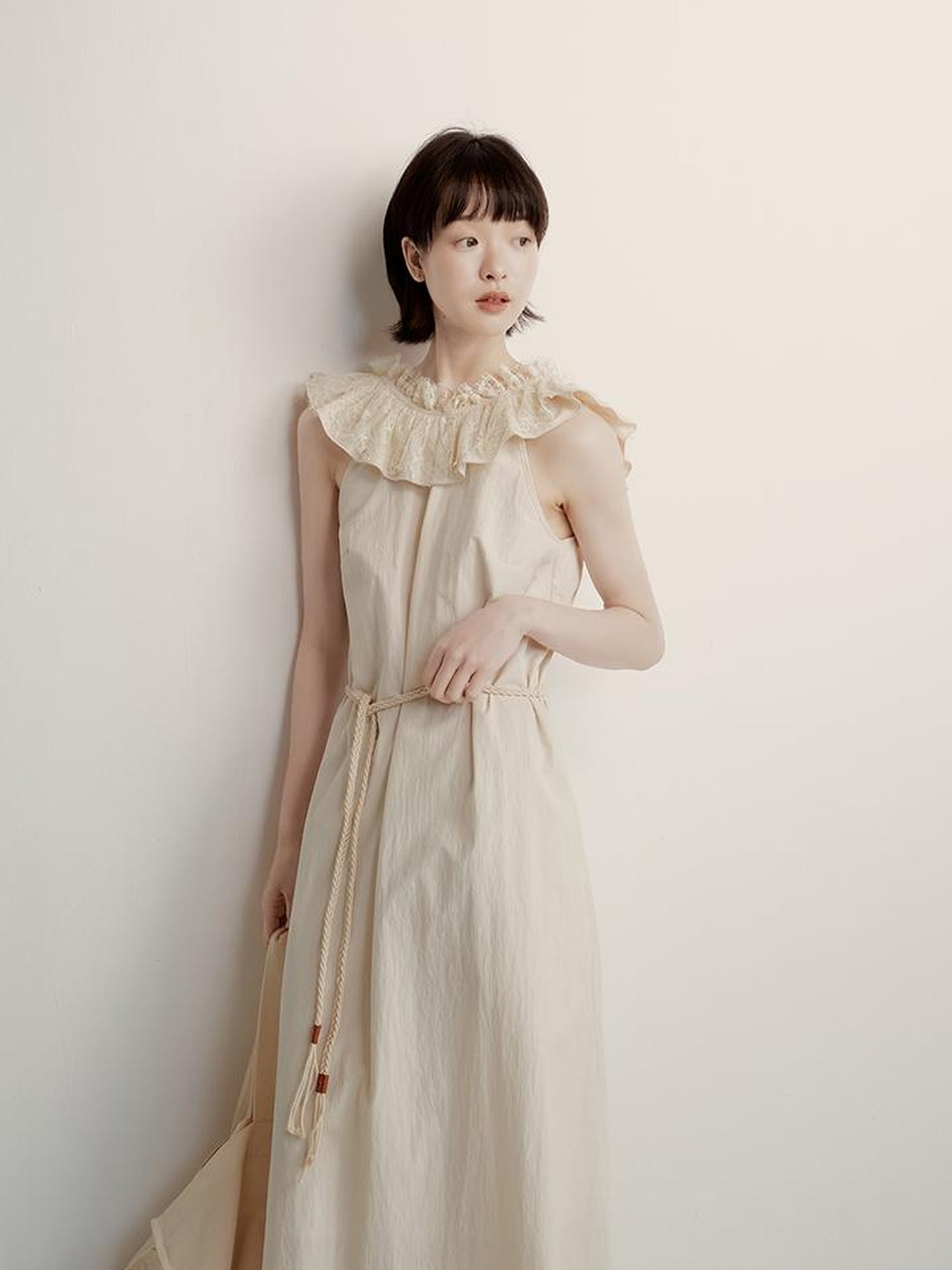 FUSSED Butterfly Morning V-Neck Reversible A-Line Dress