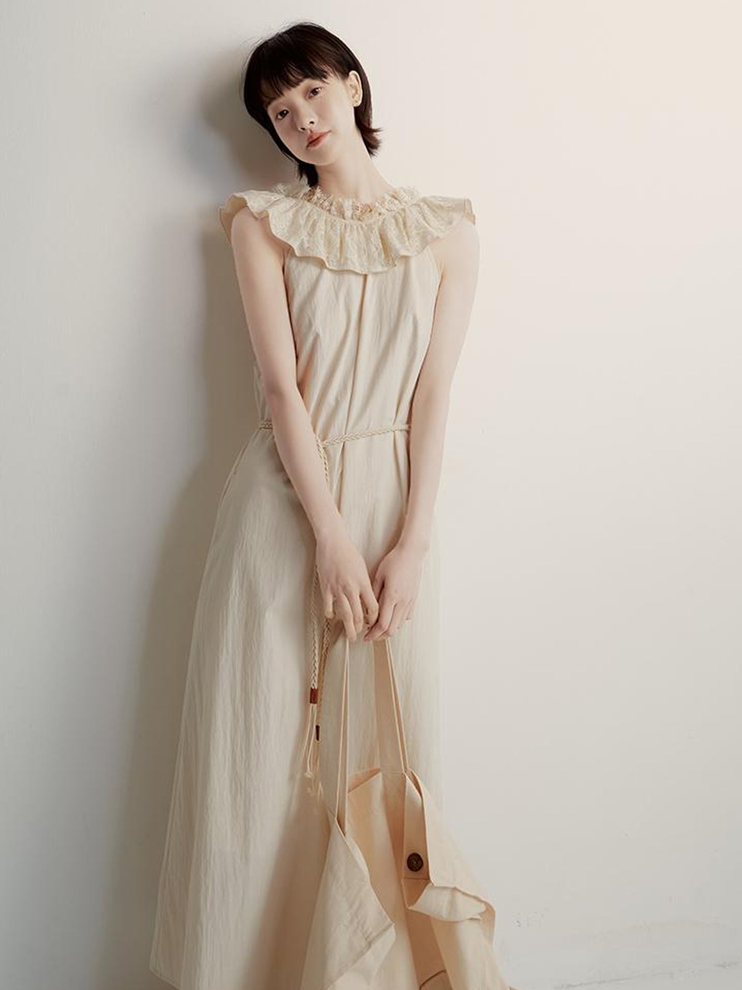 FUSSED Butterfly Morning V-Neck Reversible A-Line Dress