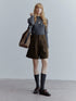 Chocolate Brown Relaxed Wool Blend High Waisted Shorts
