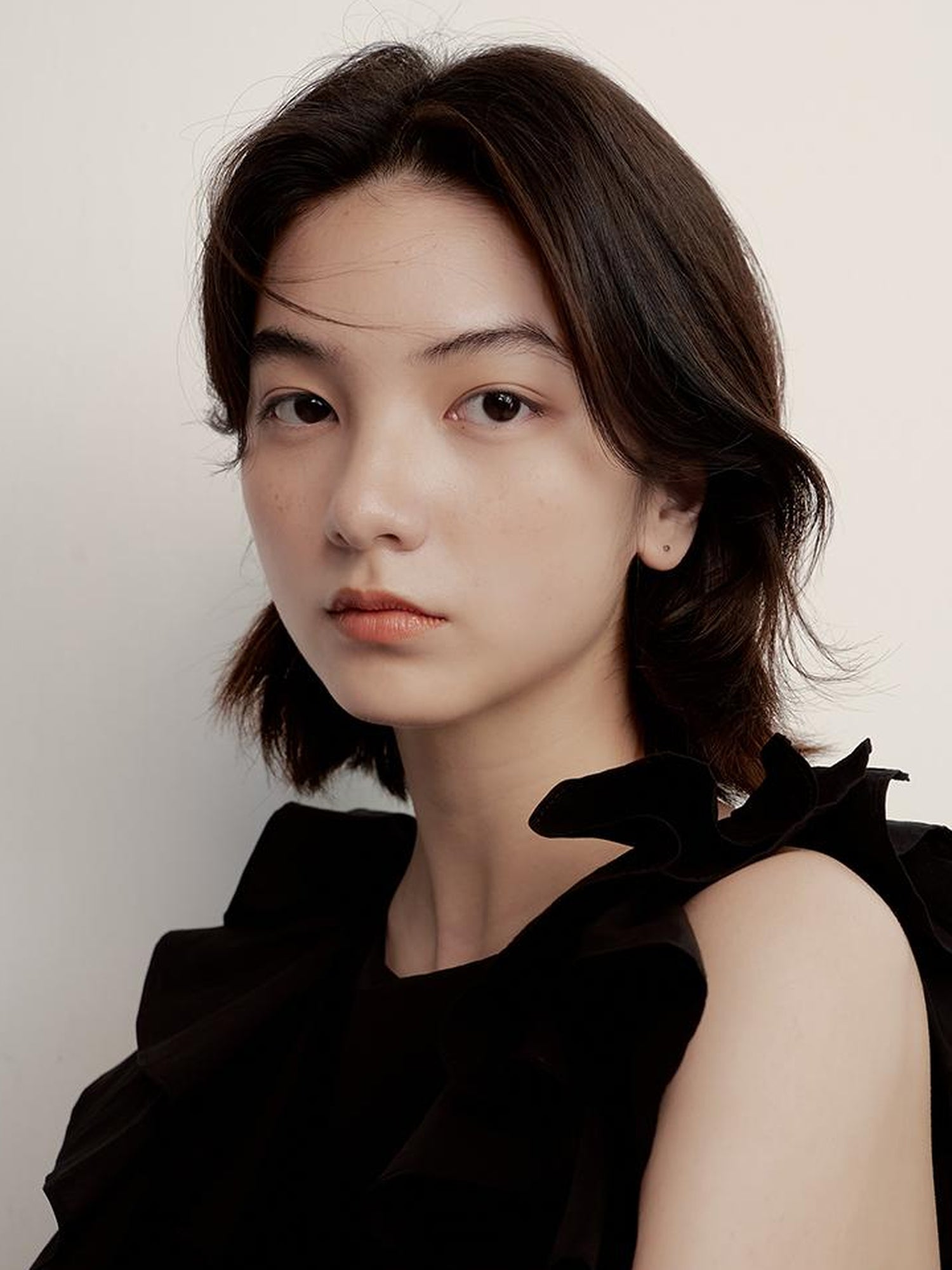 FUSSED Circus Night Black Asymmetrical Ruffle Hem Maxi Dress