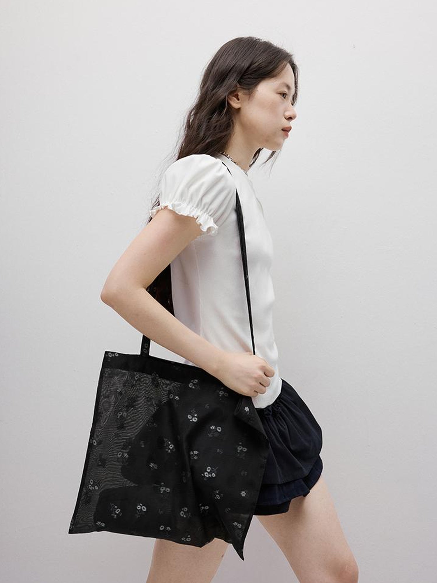 FUSSED Cleanfit Puff Sleeve Cropped Tee In Four Colors