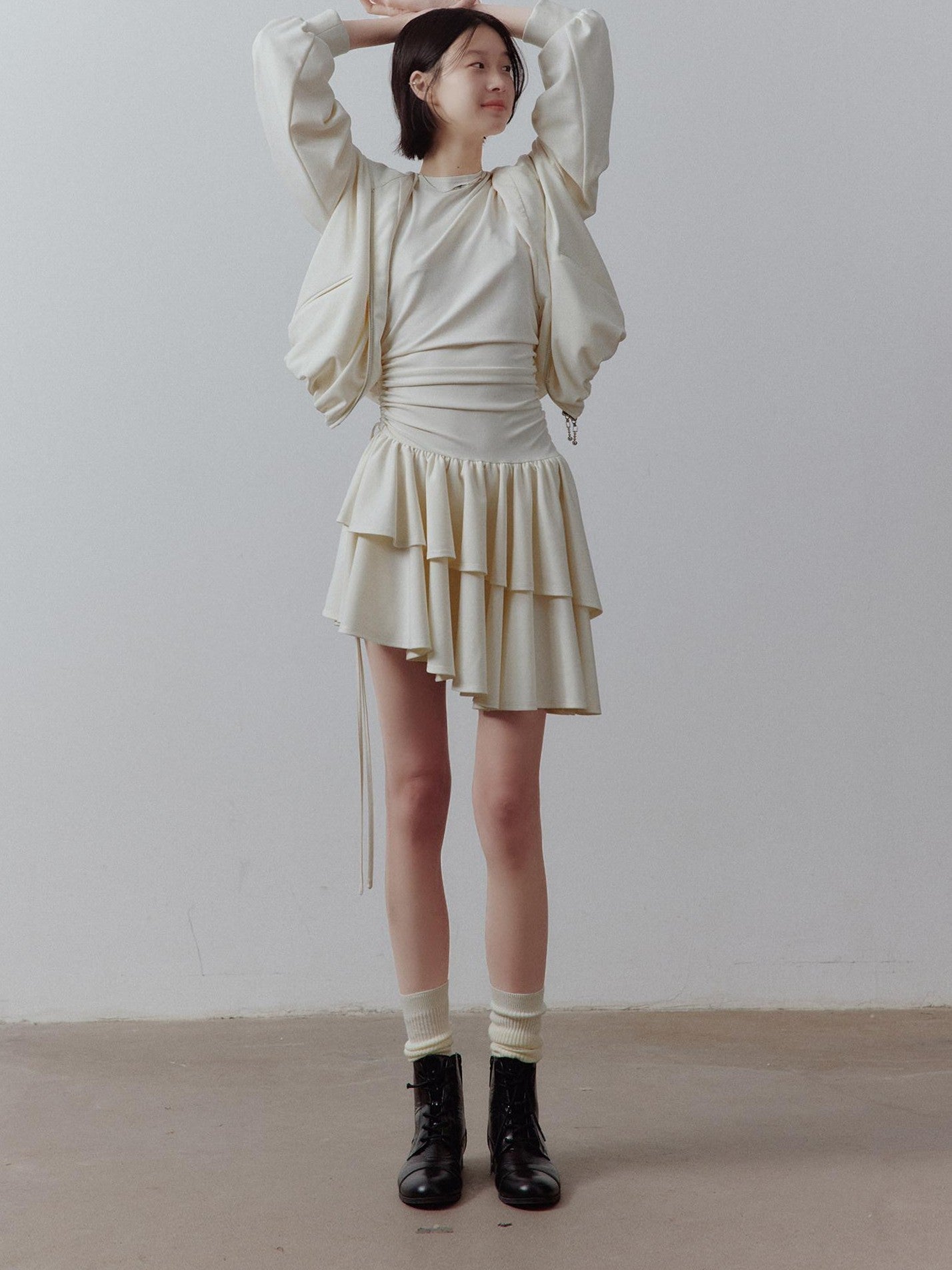 FUSSED Cloud Bubble Sandwash Fluffy Cropped Pocket Drop Shoulder Women&