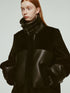 FUSSED_Dark_Shearling_Trimmed_Leather_Coat_With_Plush_Collar_MISSTT