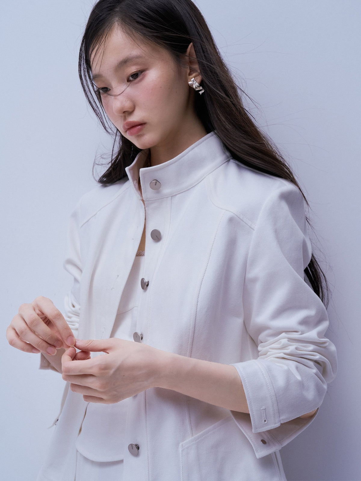 FUSSED_Deconstructed_Split_Stand_Collar_Pure_Cotton_Women&
