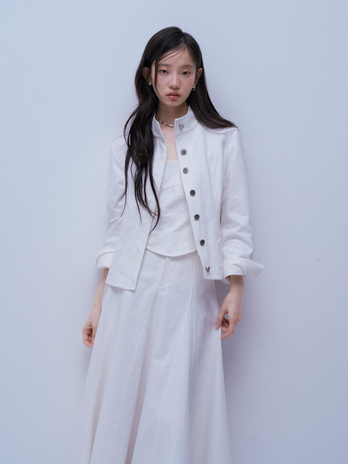 FUSSED Deconstructed Structured White Cotton Fishtail Women&