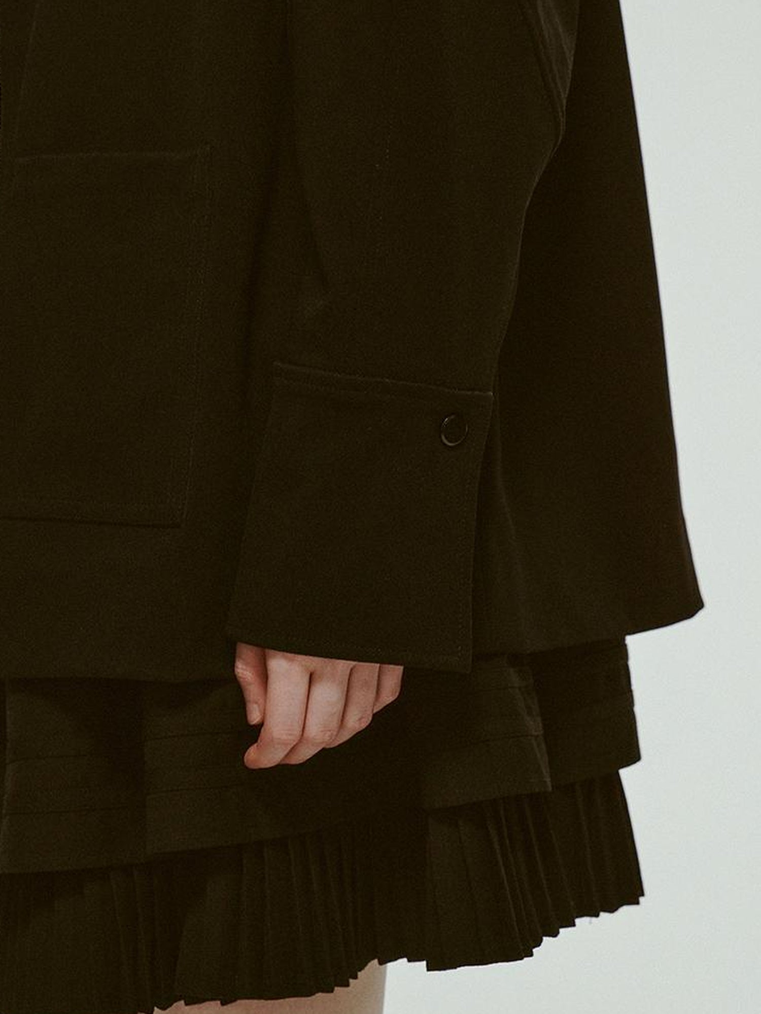 FUSSED Deconstructed Wool Blend Utility Jacket With 3D Paneling