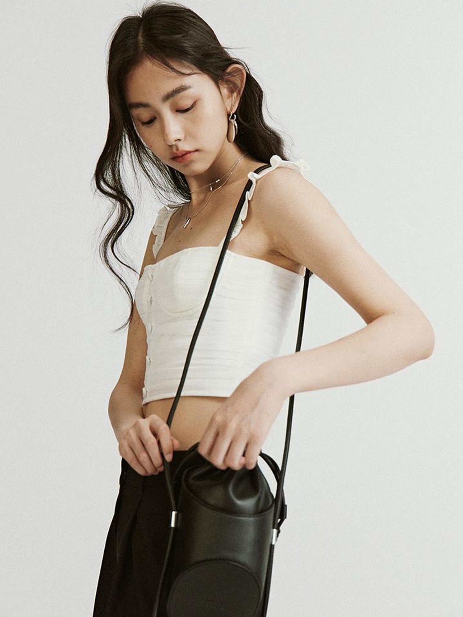FUSSED Delicate Layered Ruffle Camisole Top