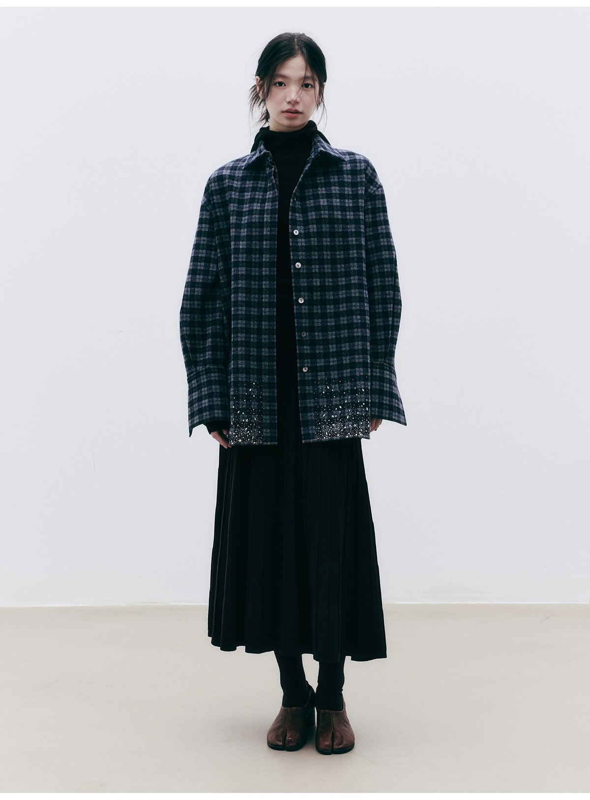 FUSSED_Diamond_Embroidered_Plaid_Knit_Women&