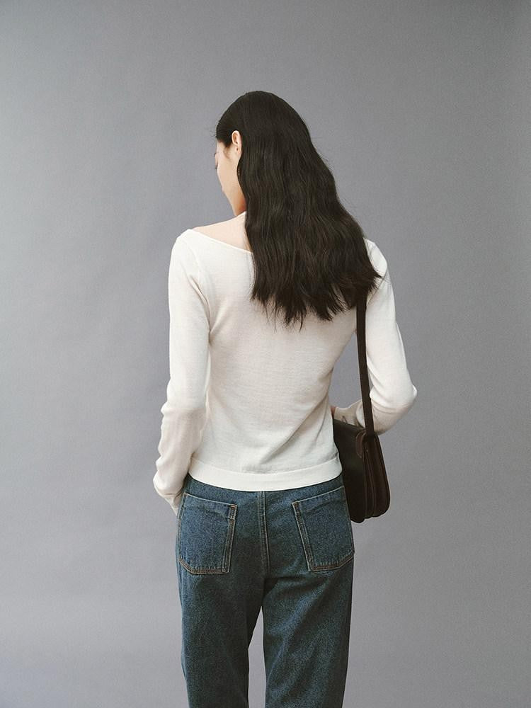 FUSSED Diamond White Double Layer Cropped Women&
