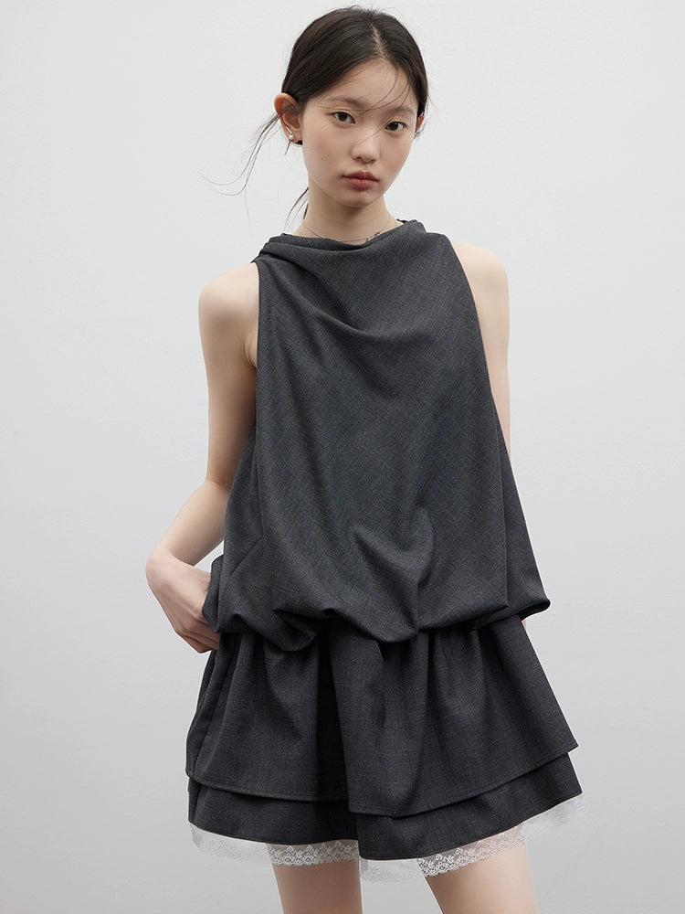 FUSSED_Draped_Bubble_Blazer_Dress_In_Meteor_Grey_MISSTT