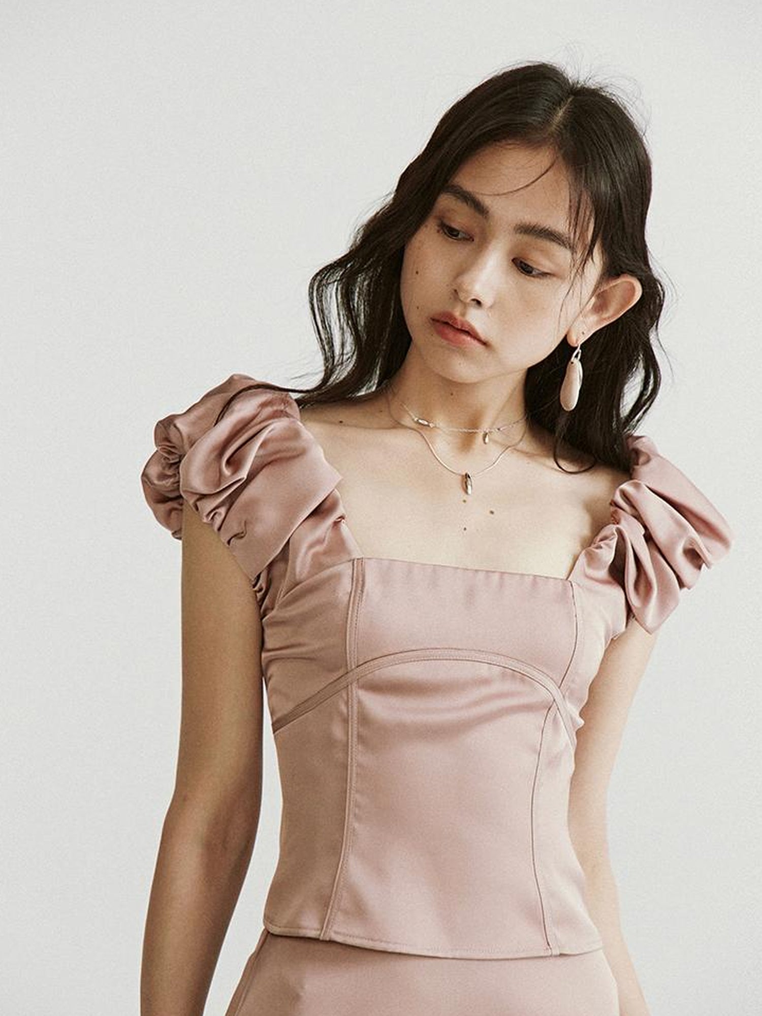 FUSSED Dried Rose Pink Bubble Cloud Patchwork Set